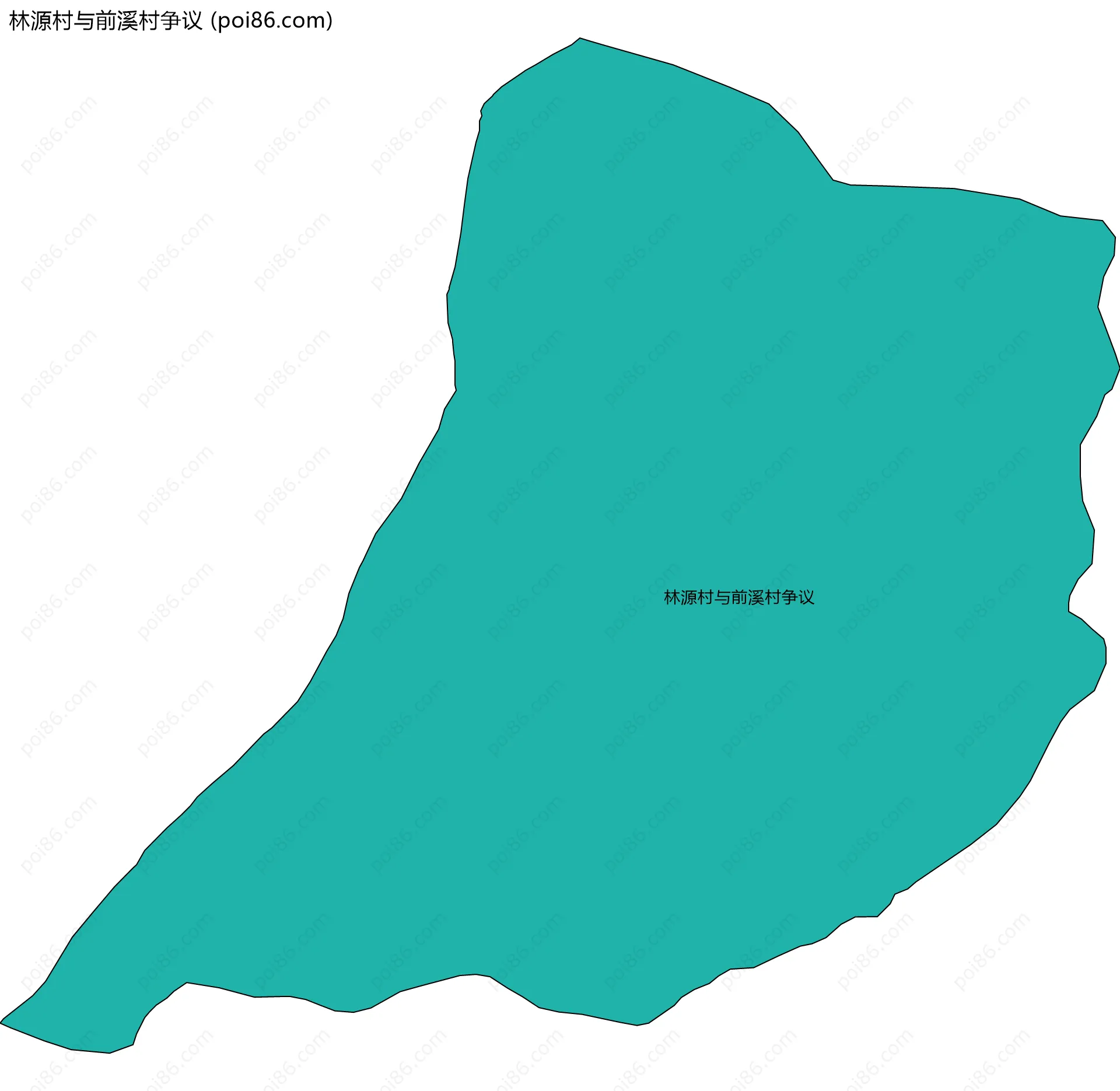 林源村与前溪村争议边界地图