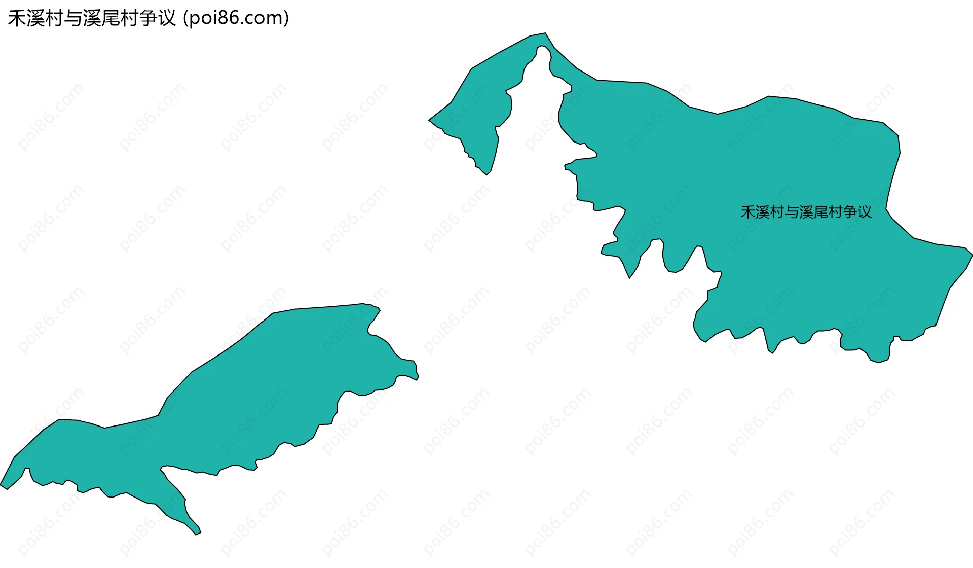 禾溪村与溪尾村争议边界地图