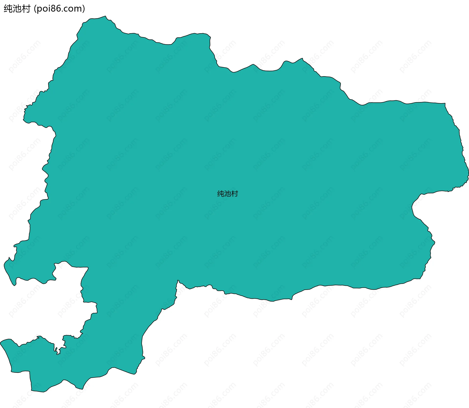 纯池村边界地图