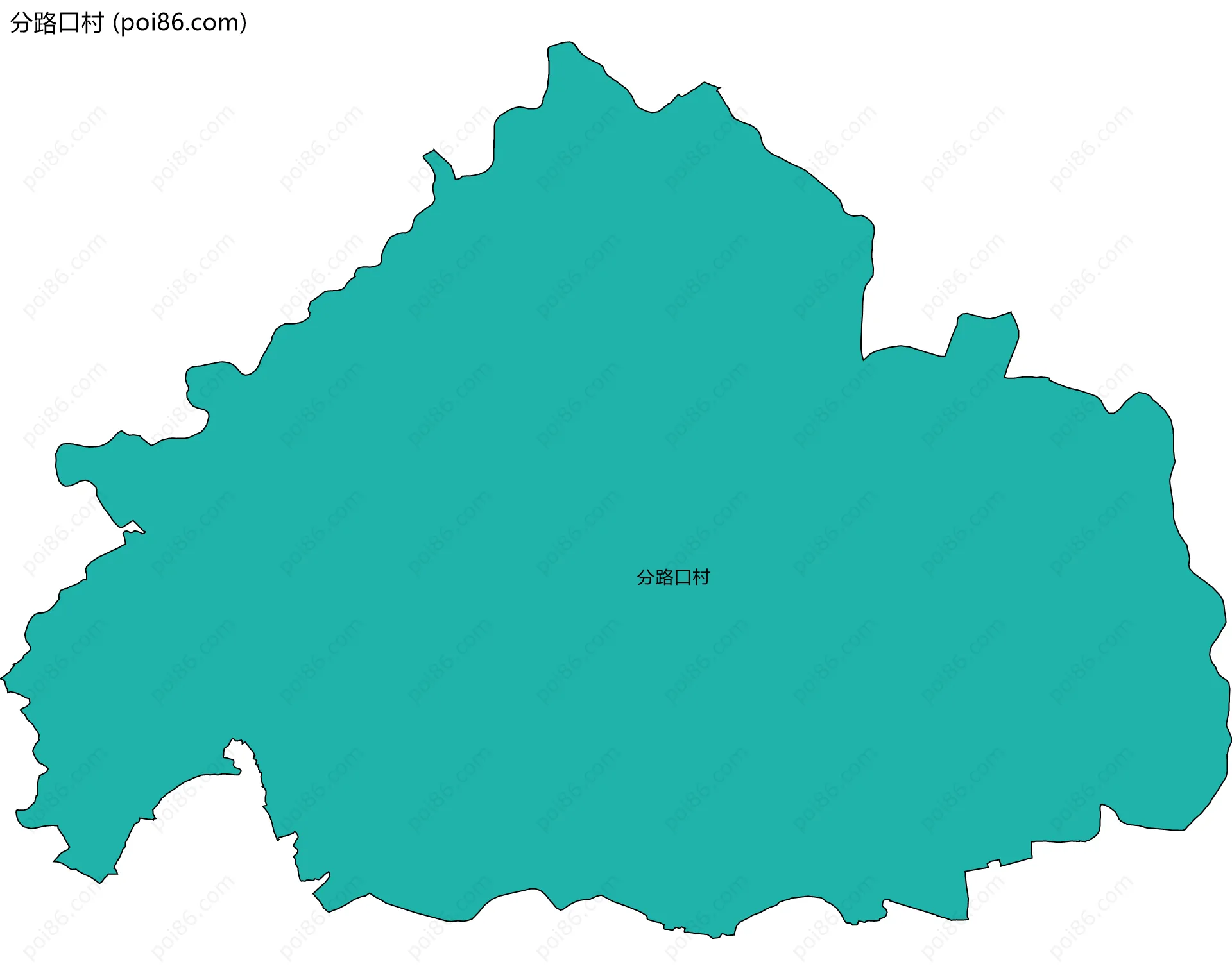 分路口村边界地图