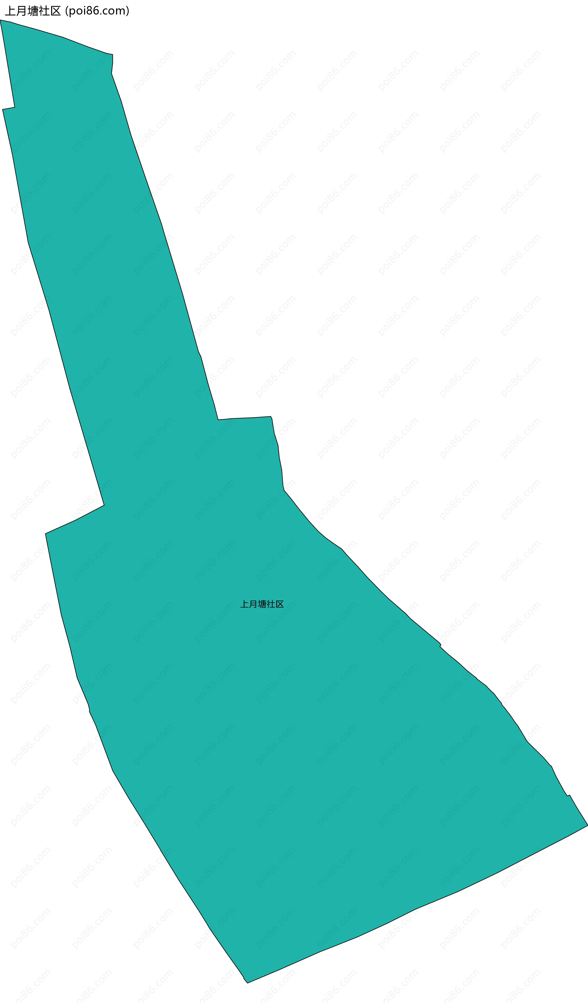 上月塘社区边界地图