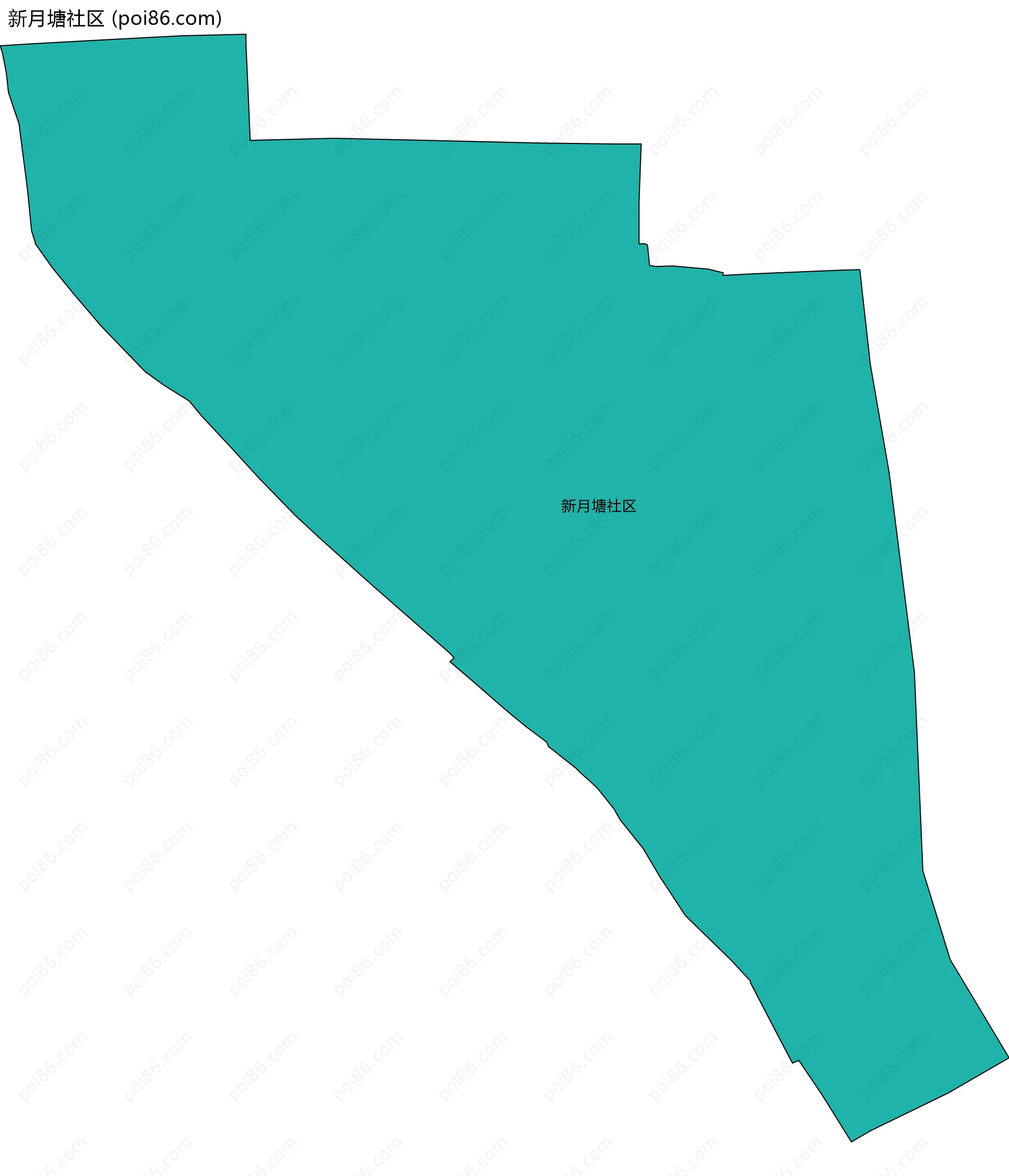 新月塘社区边界地图