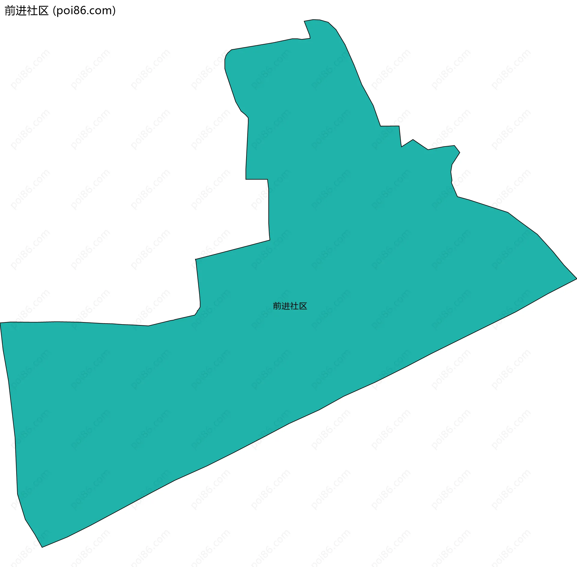 前进社区边界地图