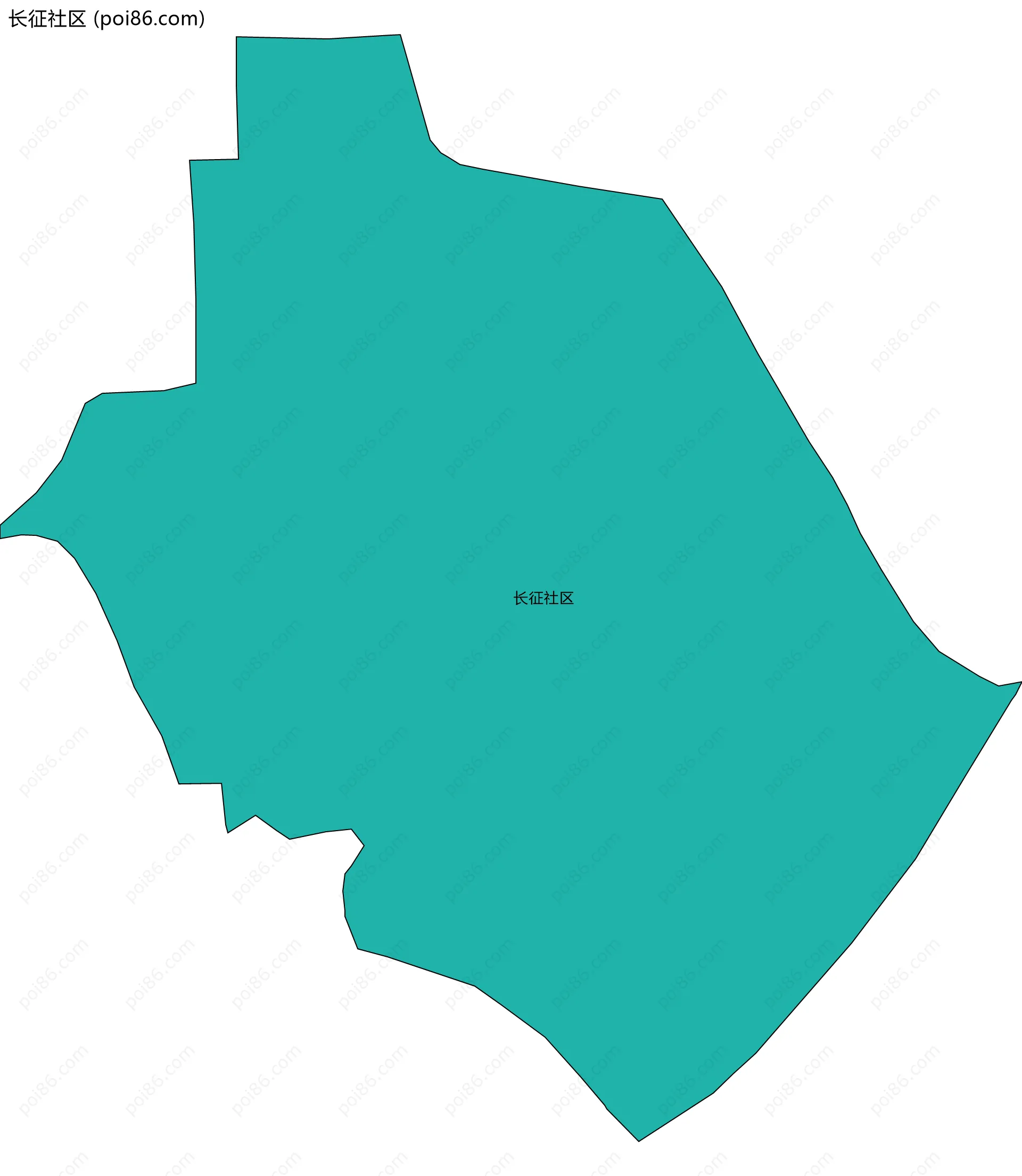 长征社区边界地图