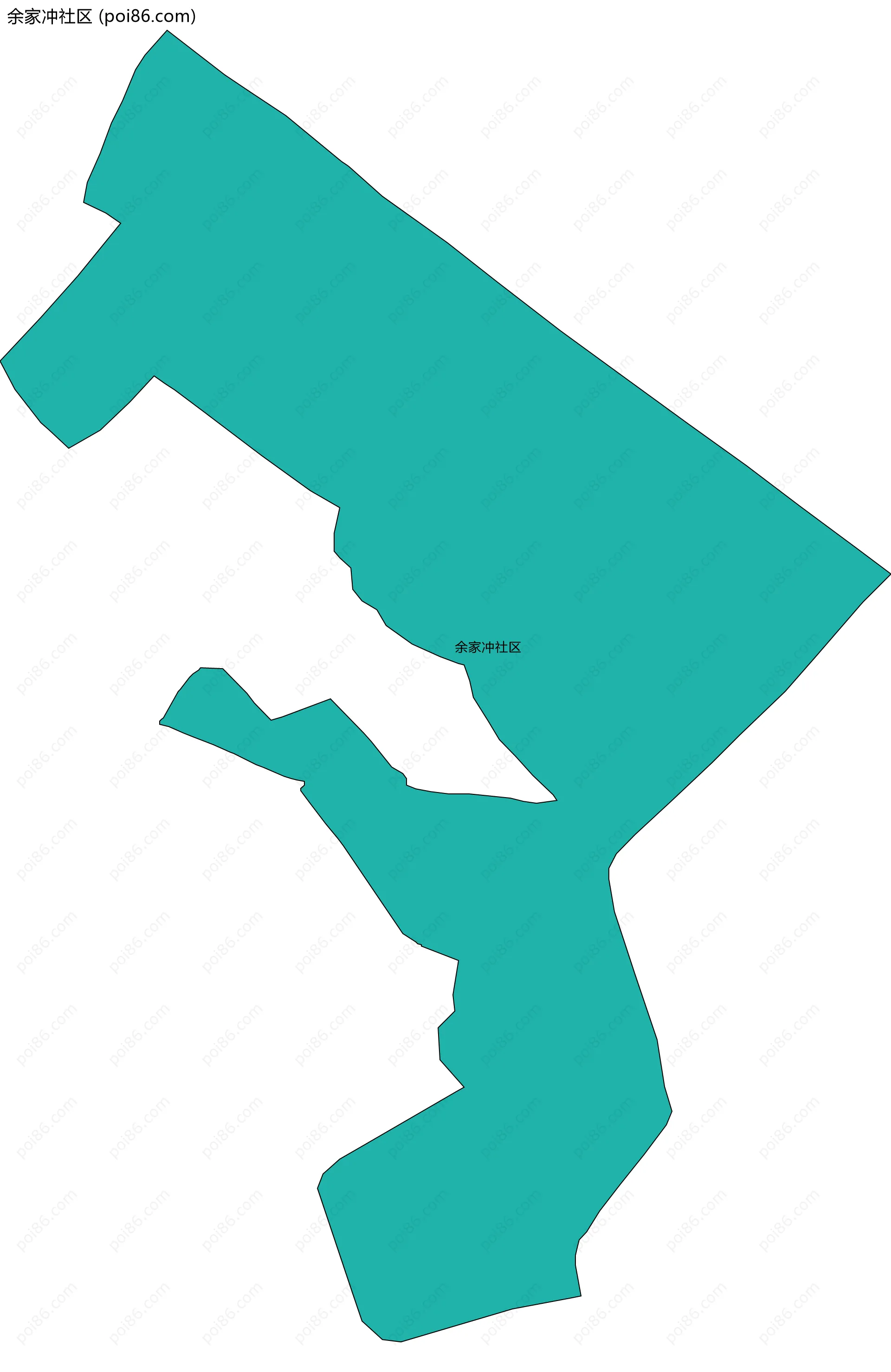 余家冲社区边界地图