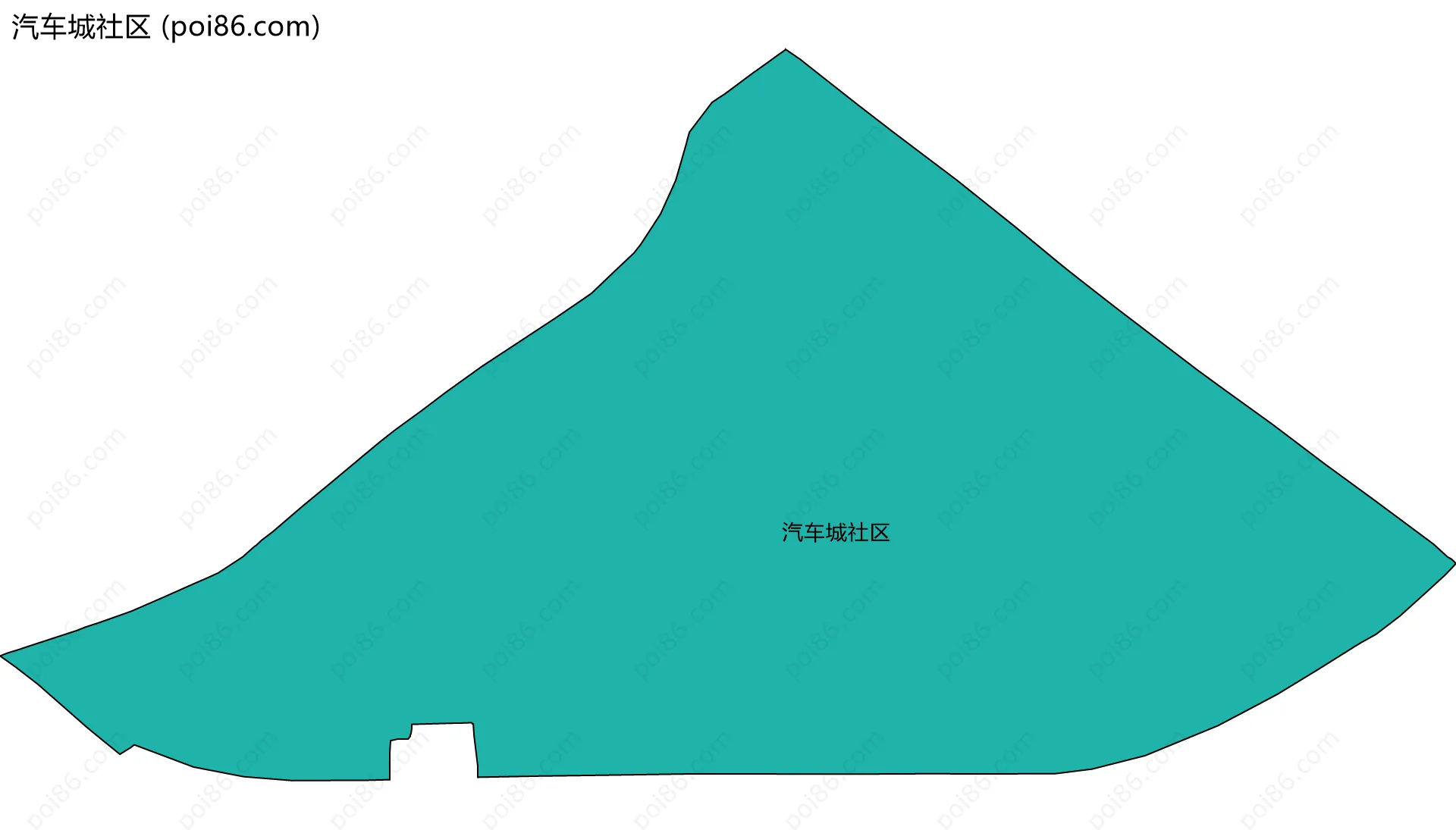 汽车城社区边界地图