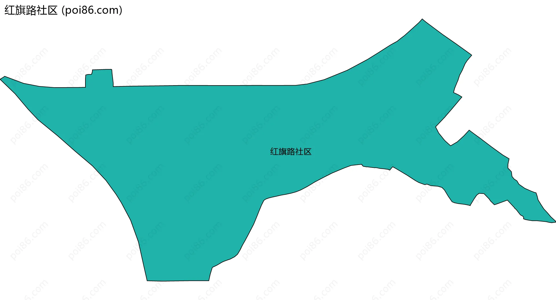红旗路社区边界地图