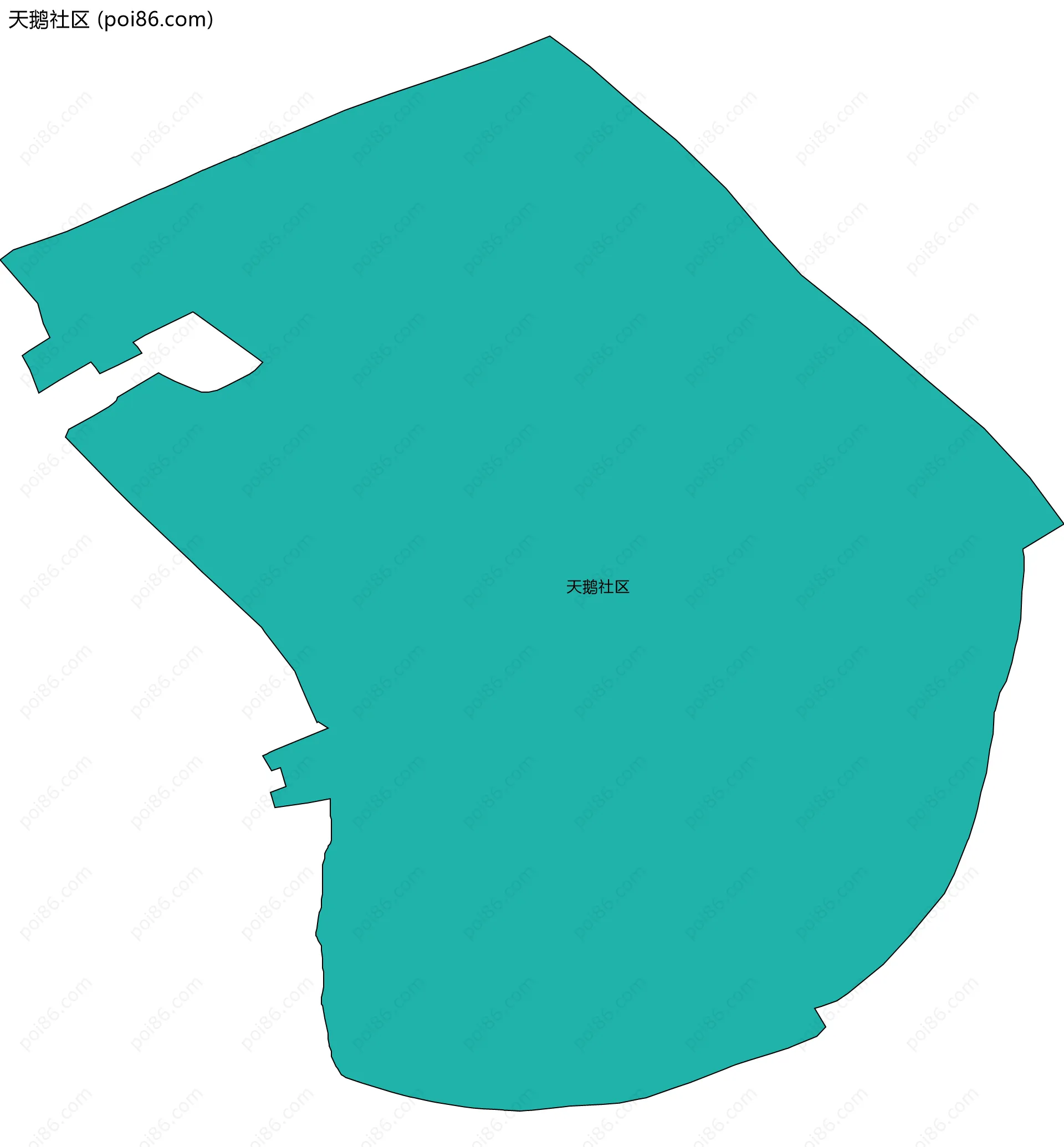 天鹅社区边界地图