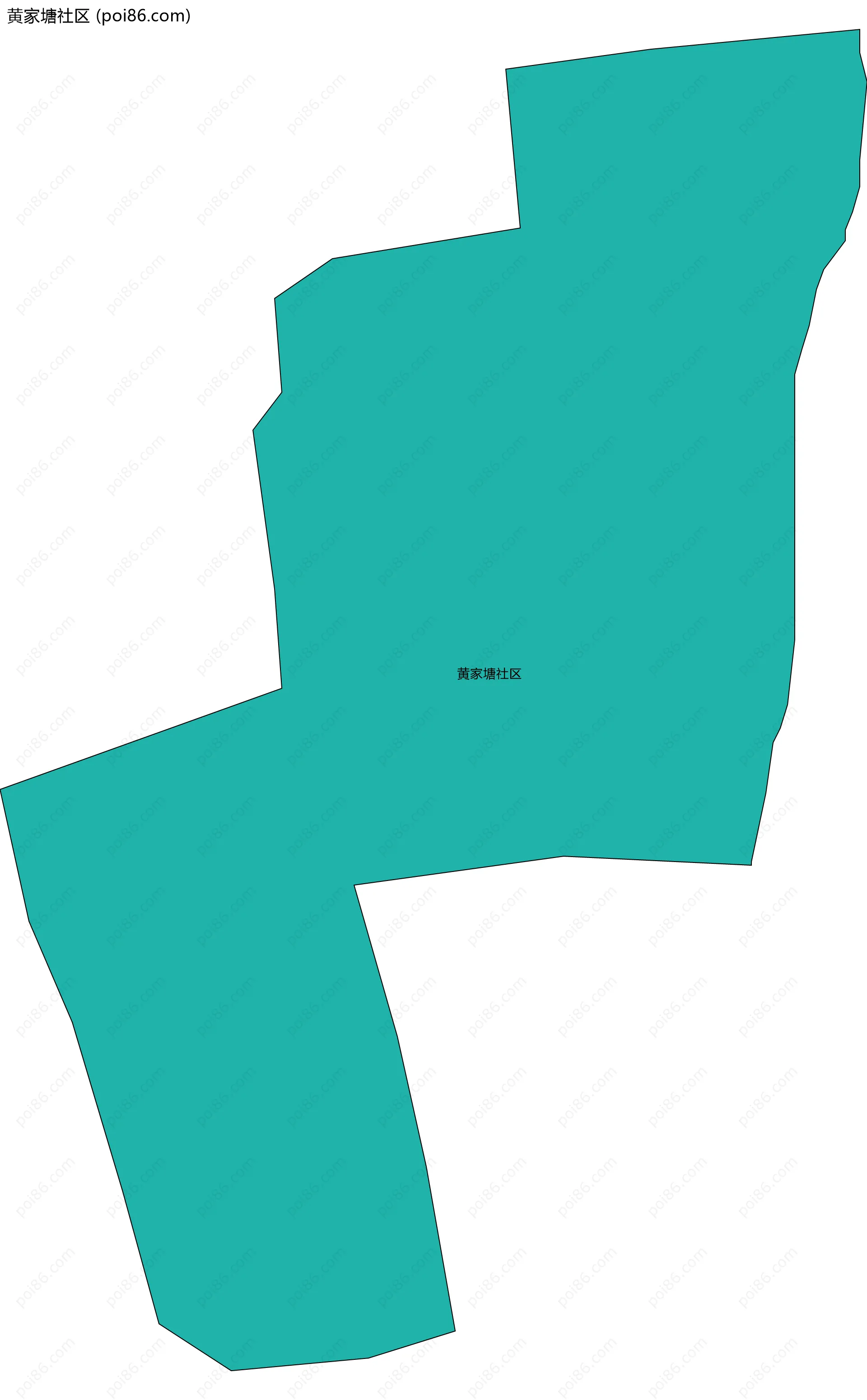 黄家塘社区边界地图