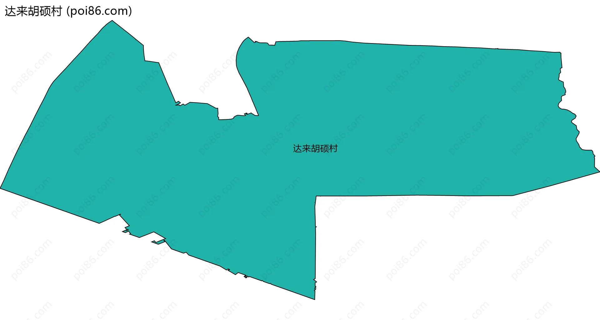 达来胡硕村边界地图