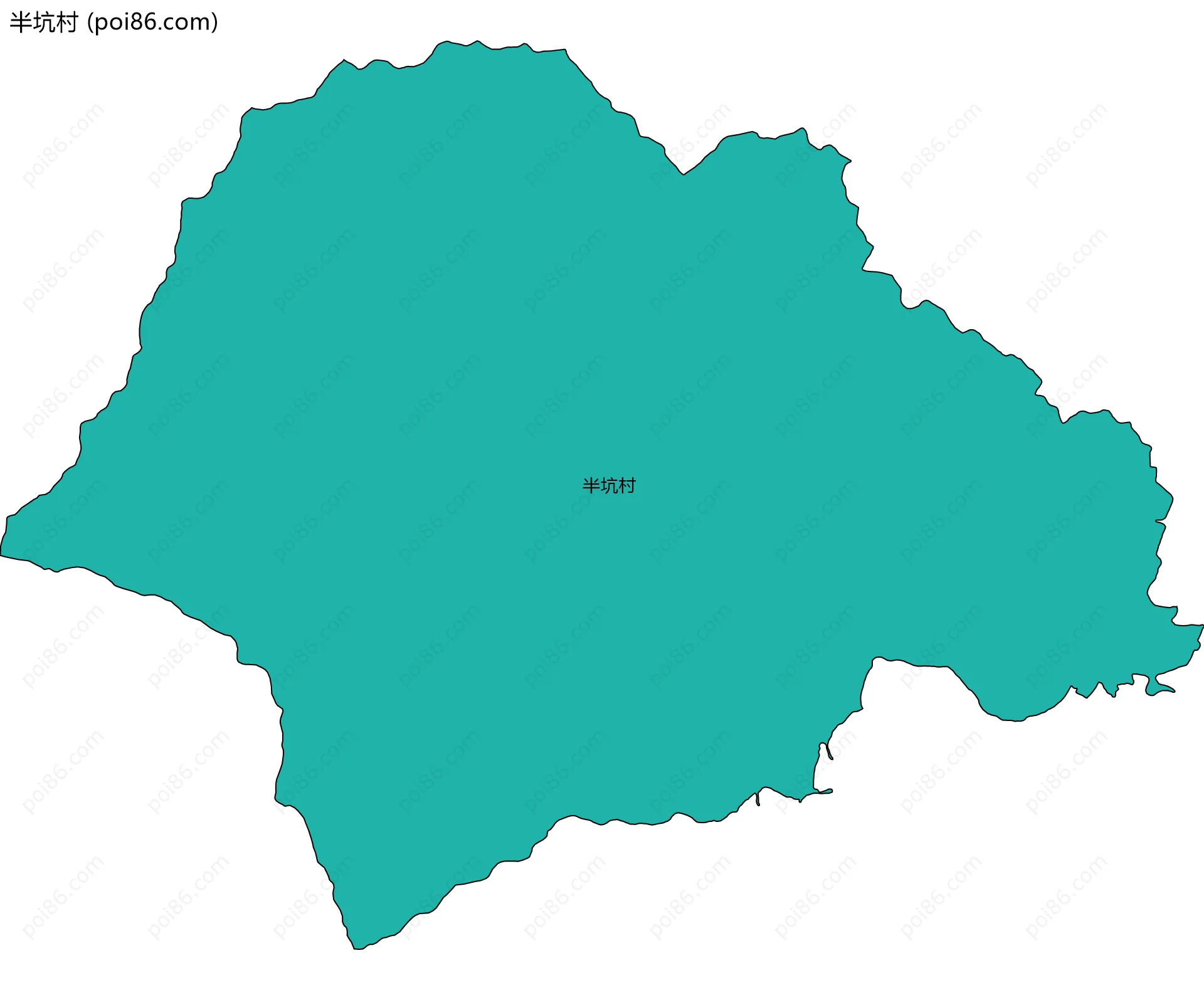 半坑村边界地图