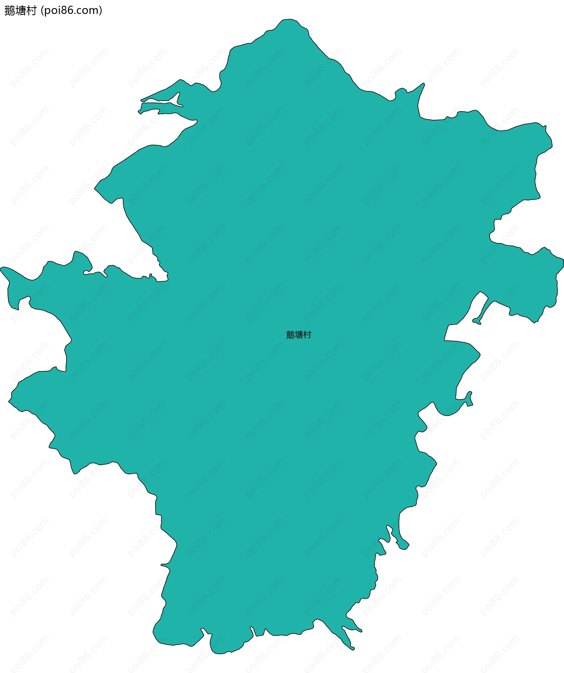 鹅塘村边界地图