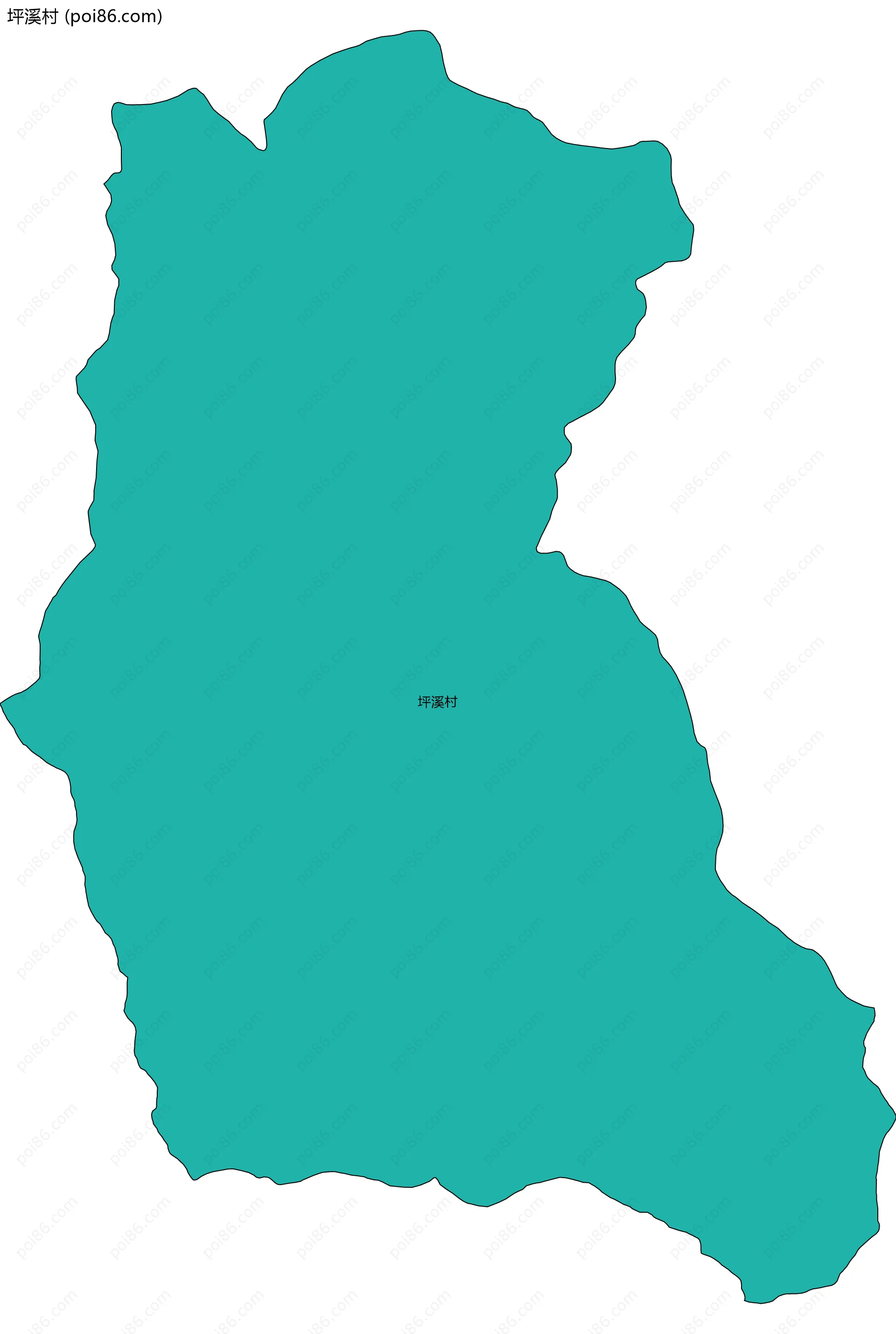 坪溪村边界地图