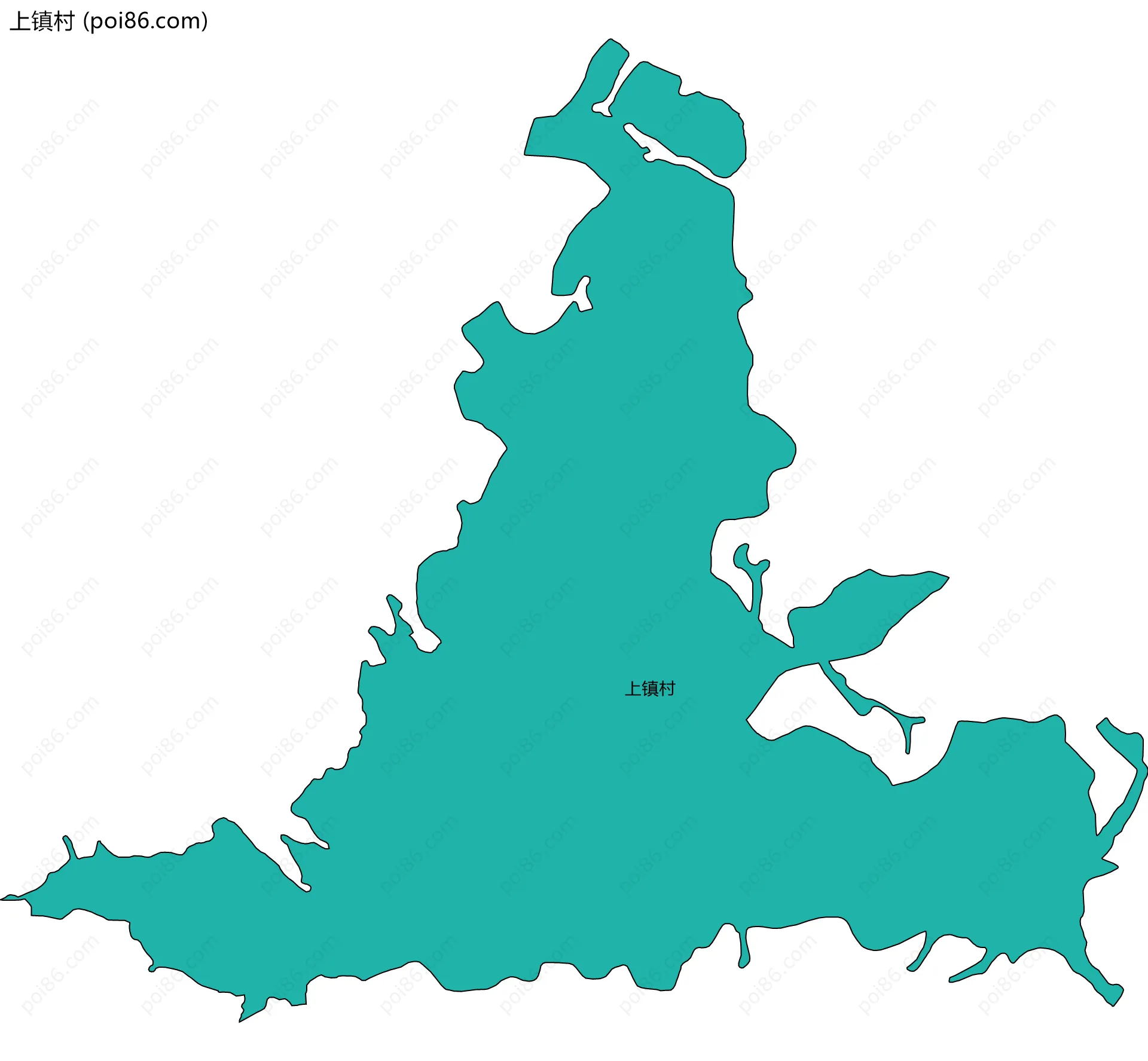 上镇村边界地图