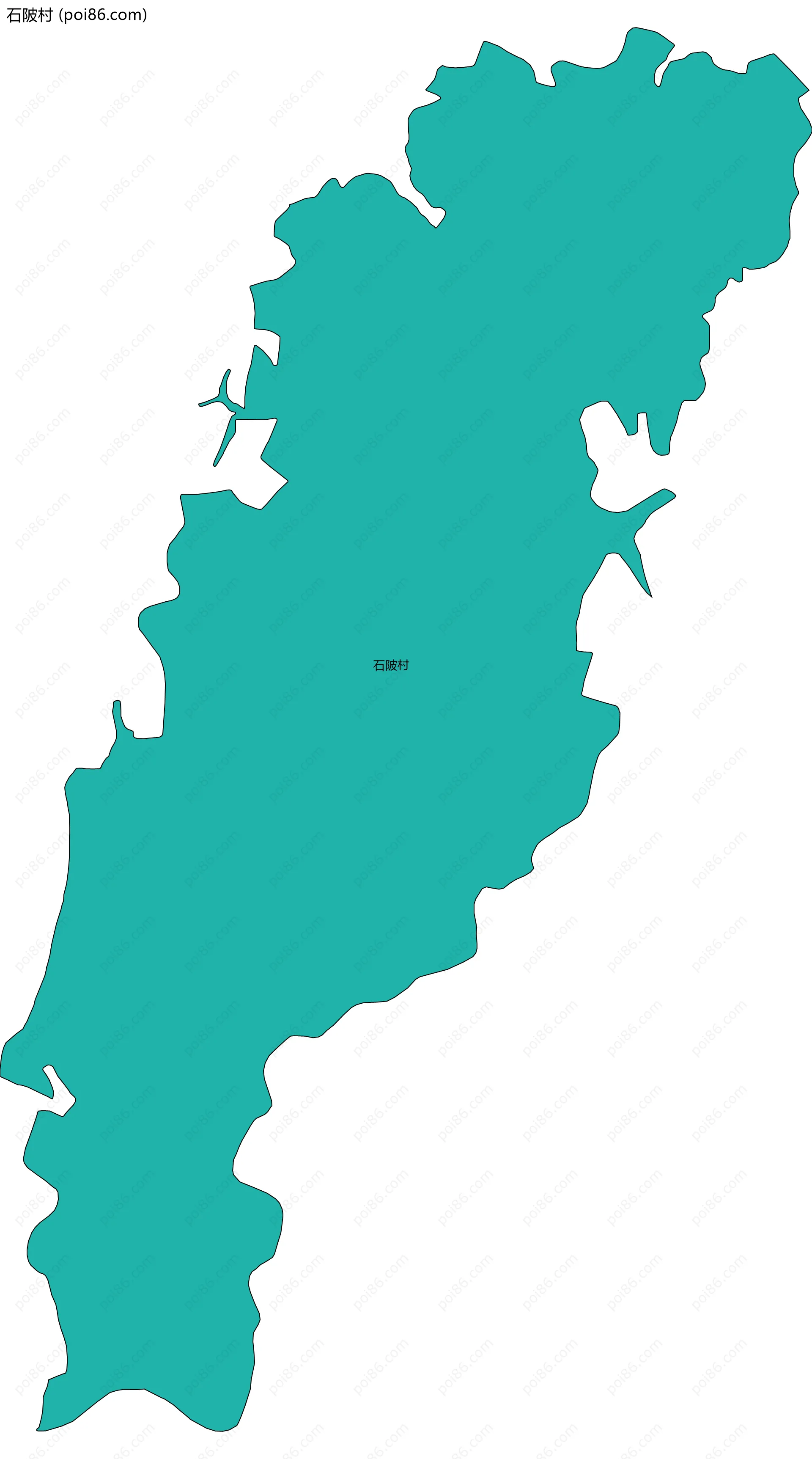 石陂村边界地图