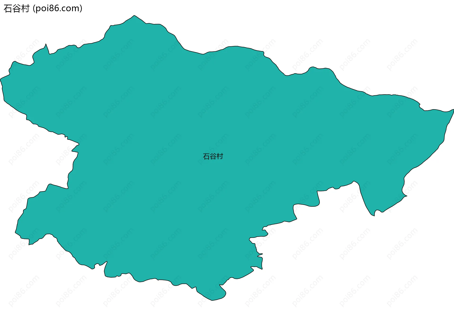 石谷村边界地图
