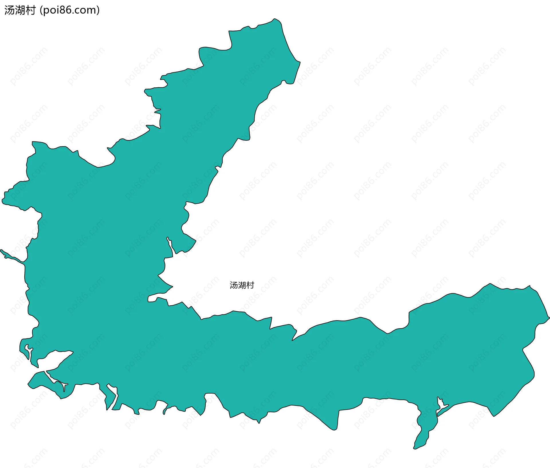 汤湖村边界地图