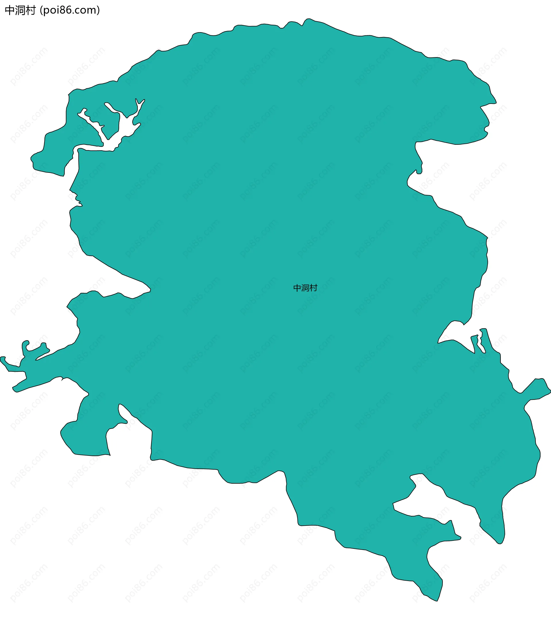 中洞村边界地图