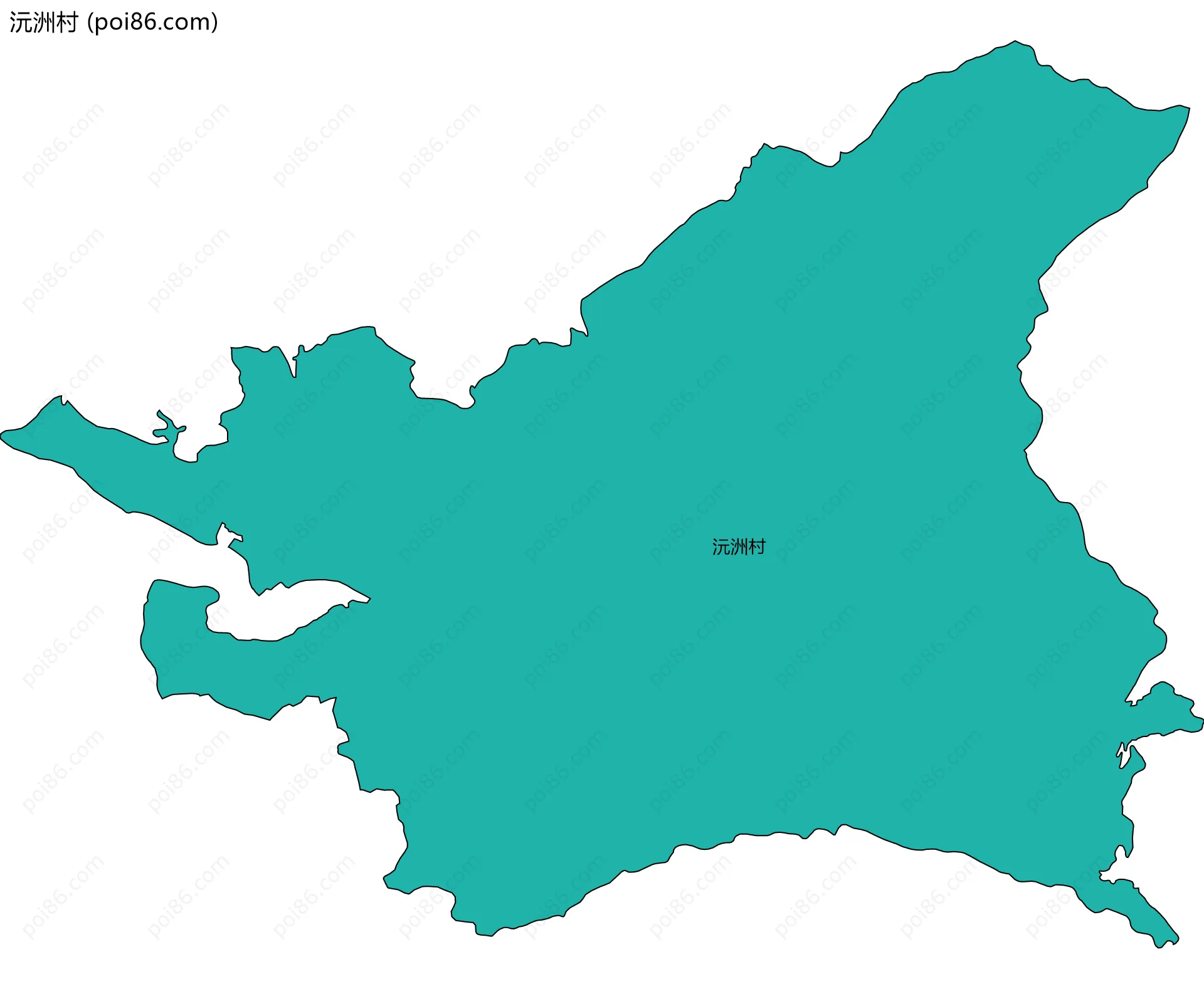 沅洲村边界地图