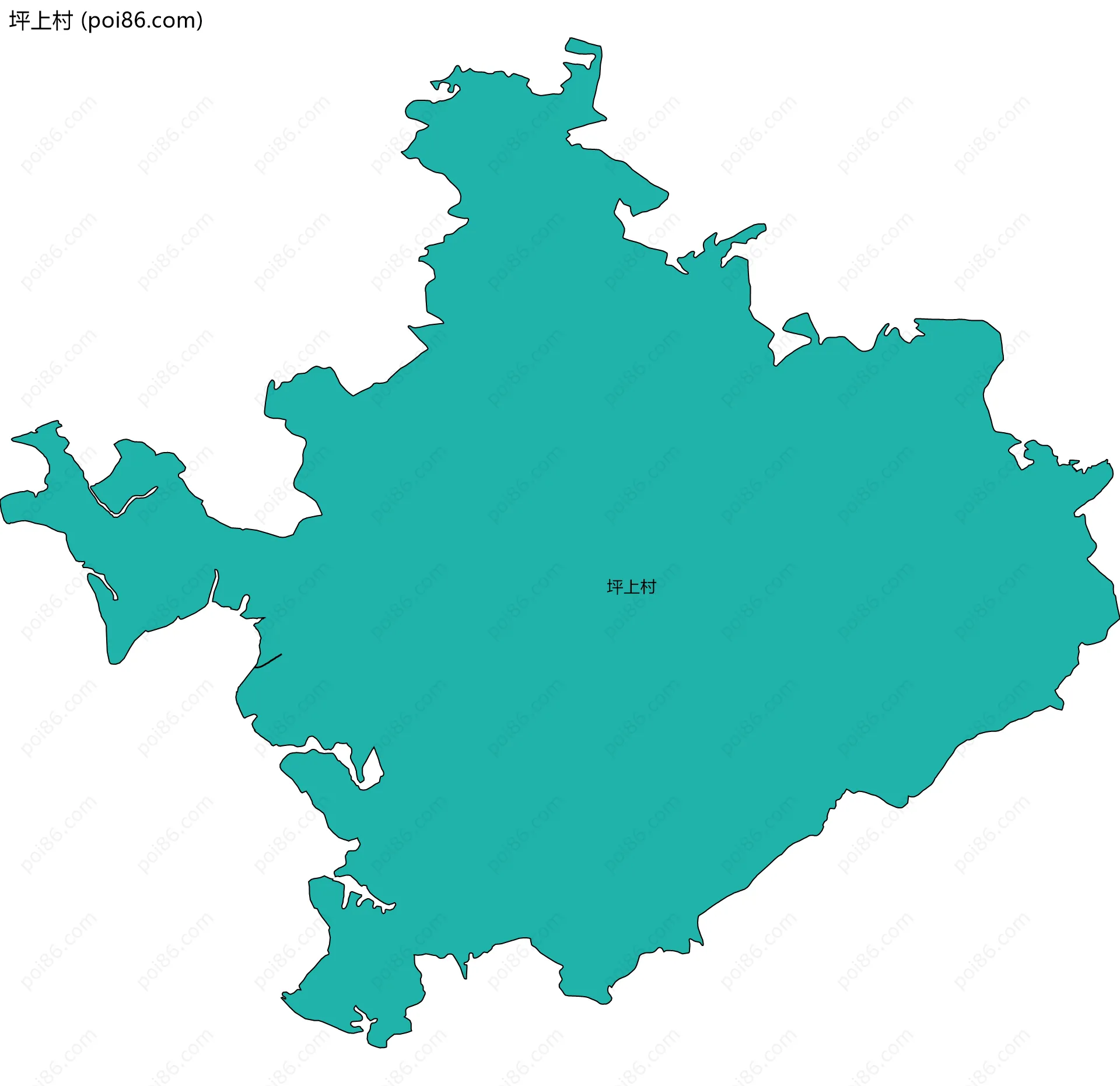 坪上村边界地图