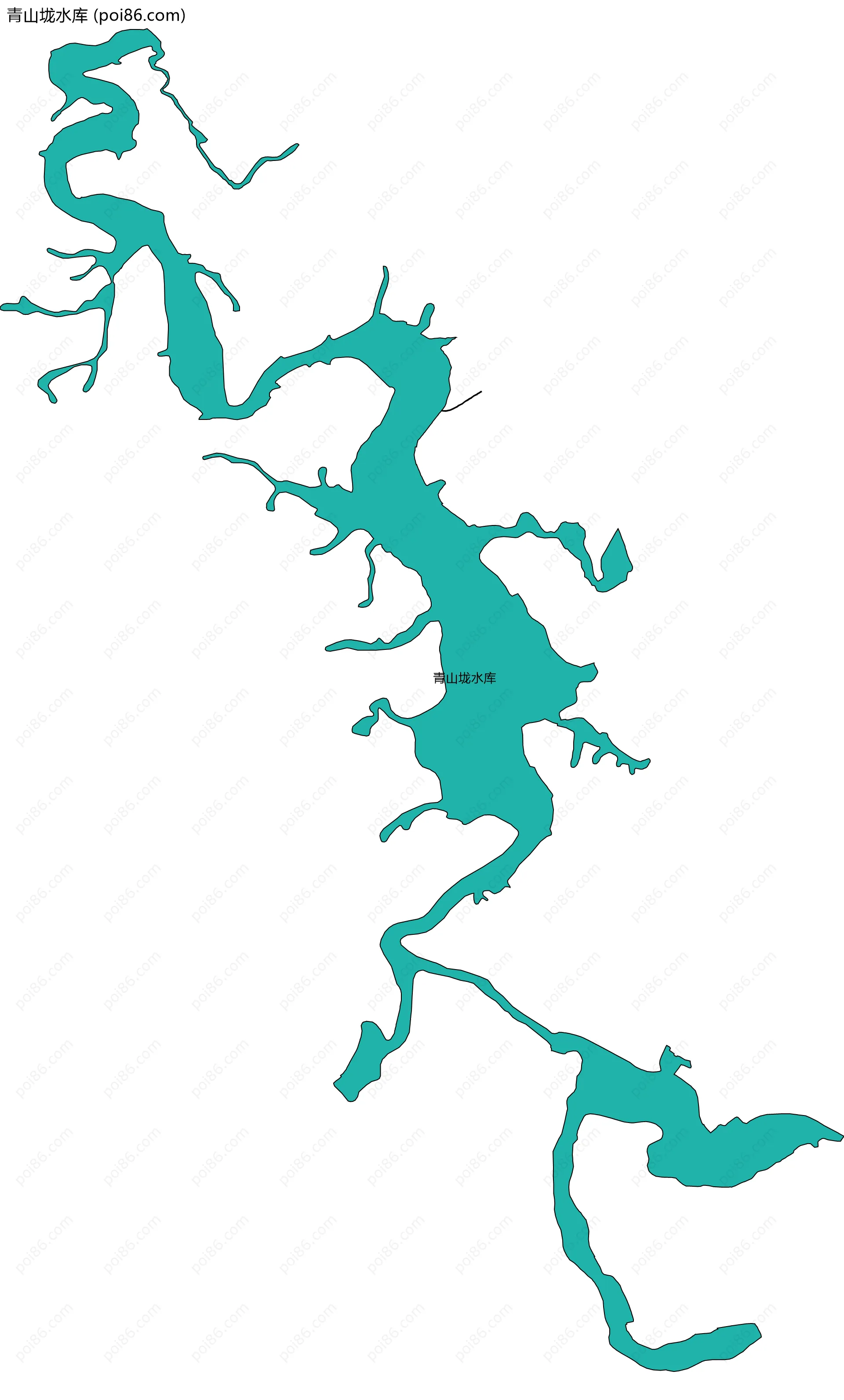 青山垅水库边界地图