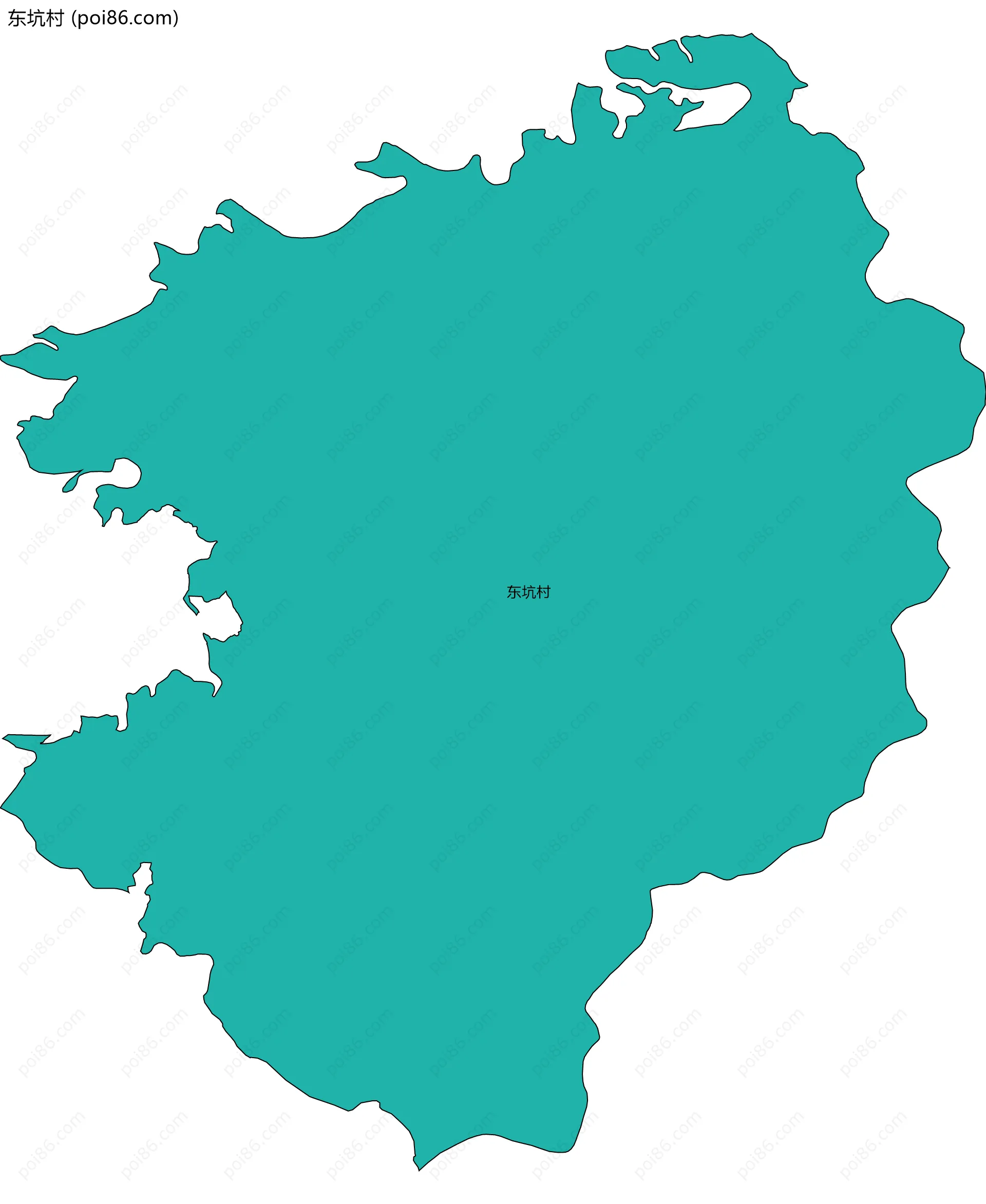 东坑村边界地图