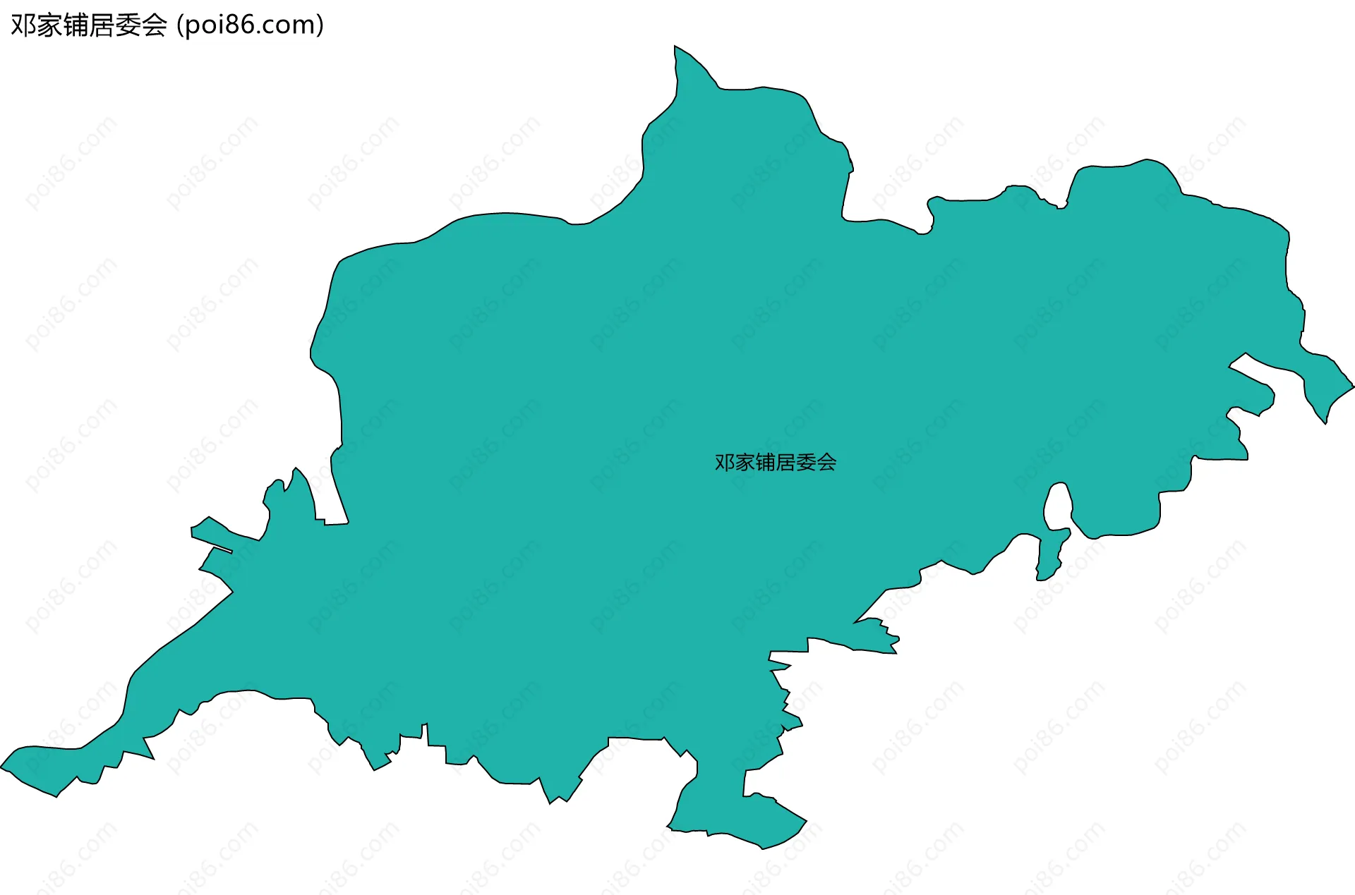 邓家铺居委会边界地图