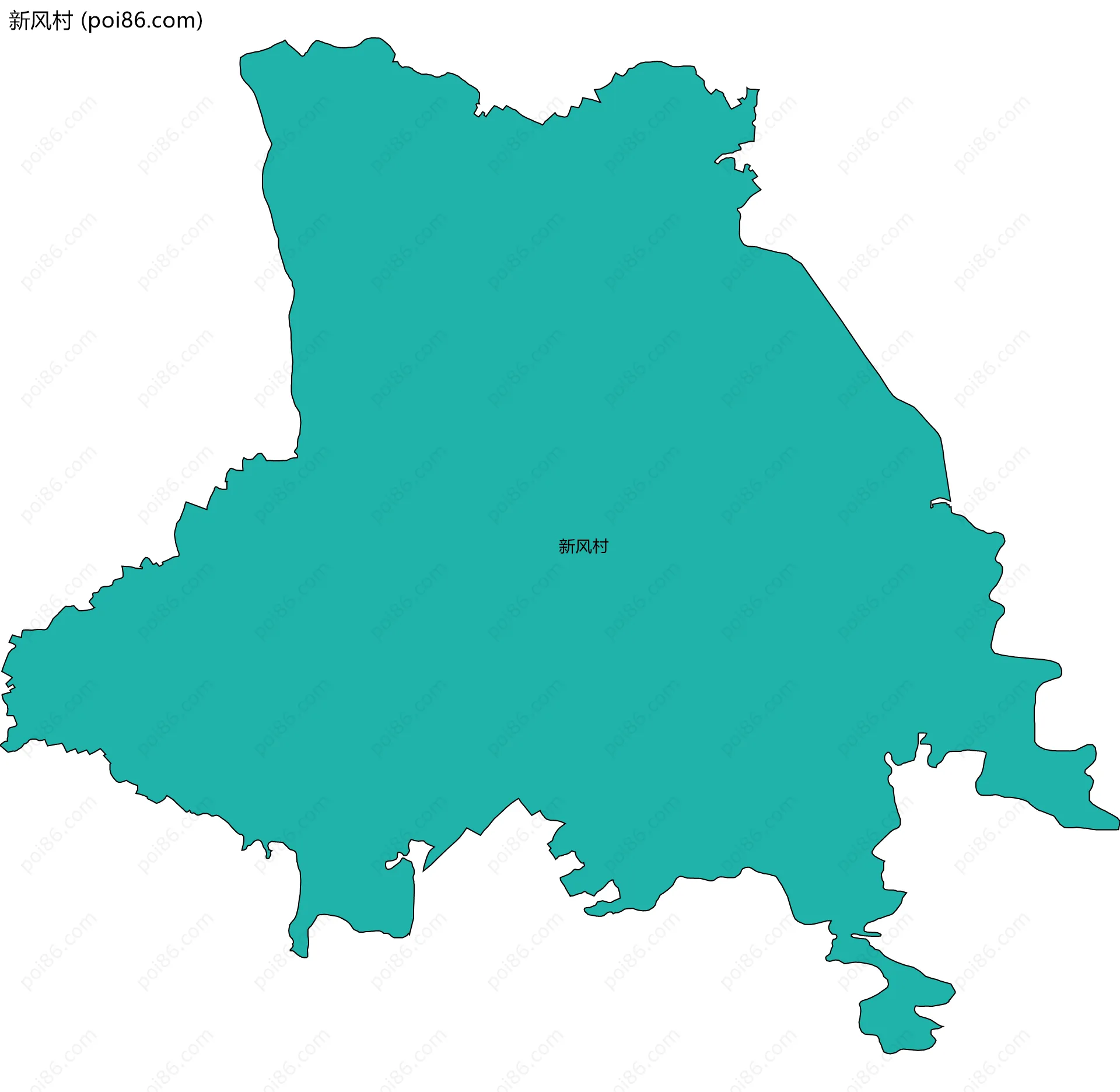 新风村边界地图