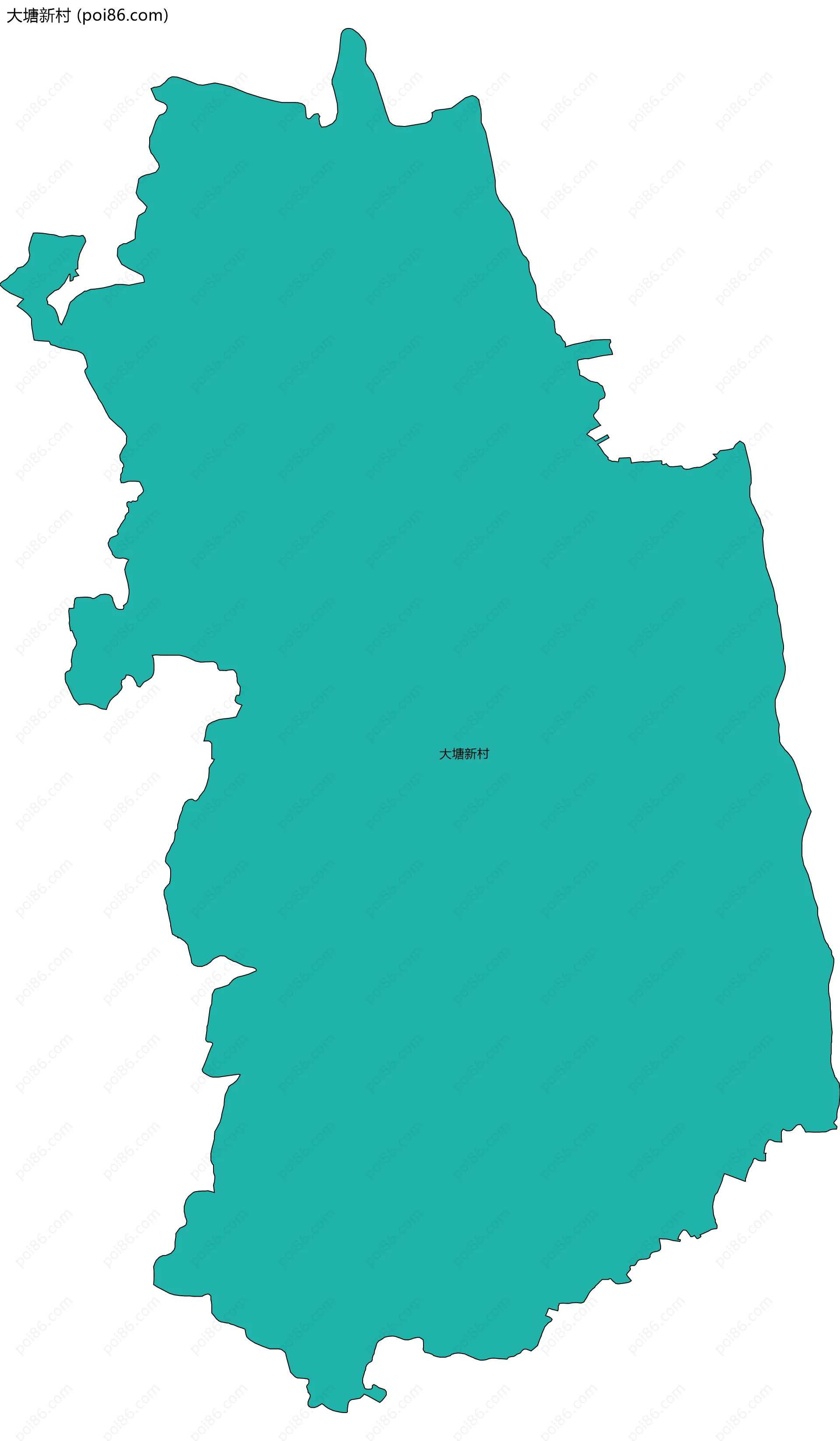 大塘新村边界地图