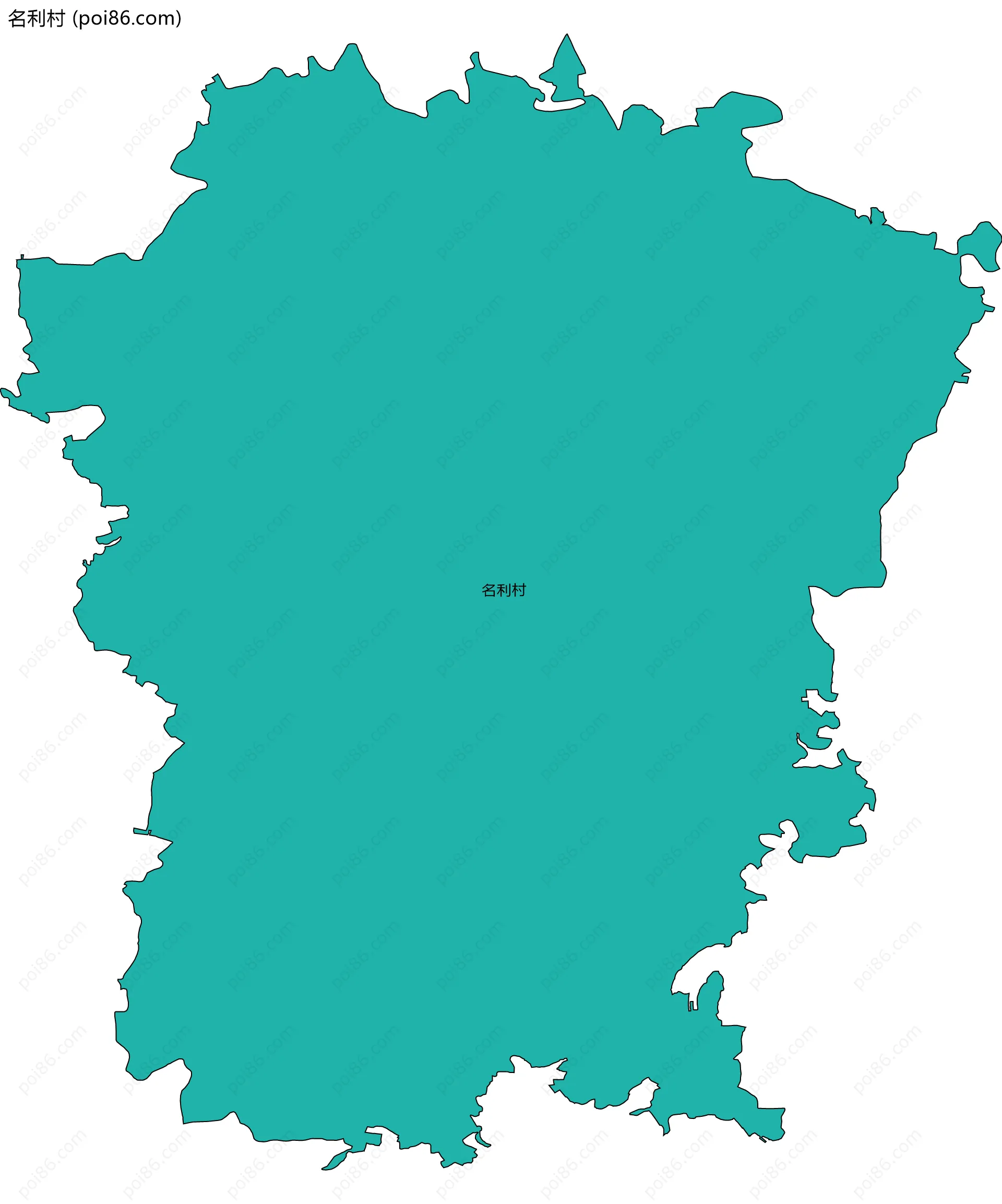 名利村边界地图