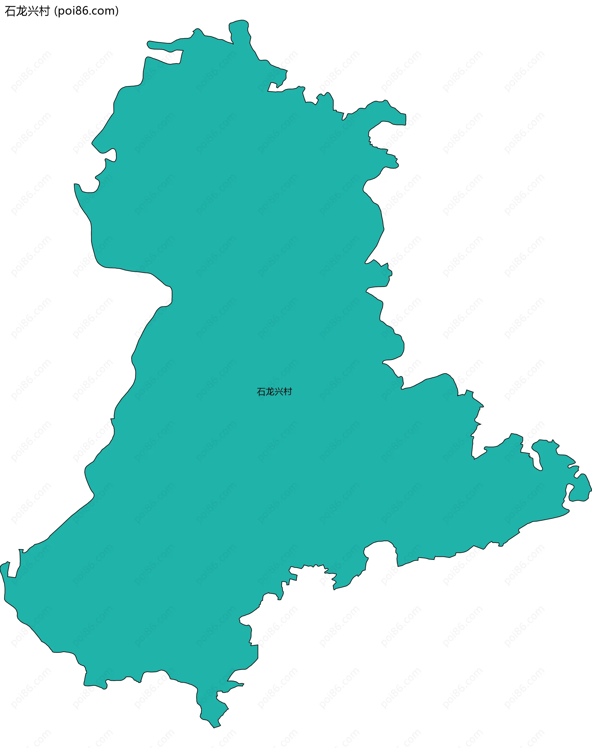 石龙兴村边界地图