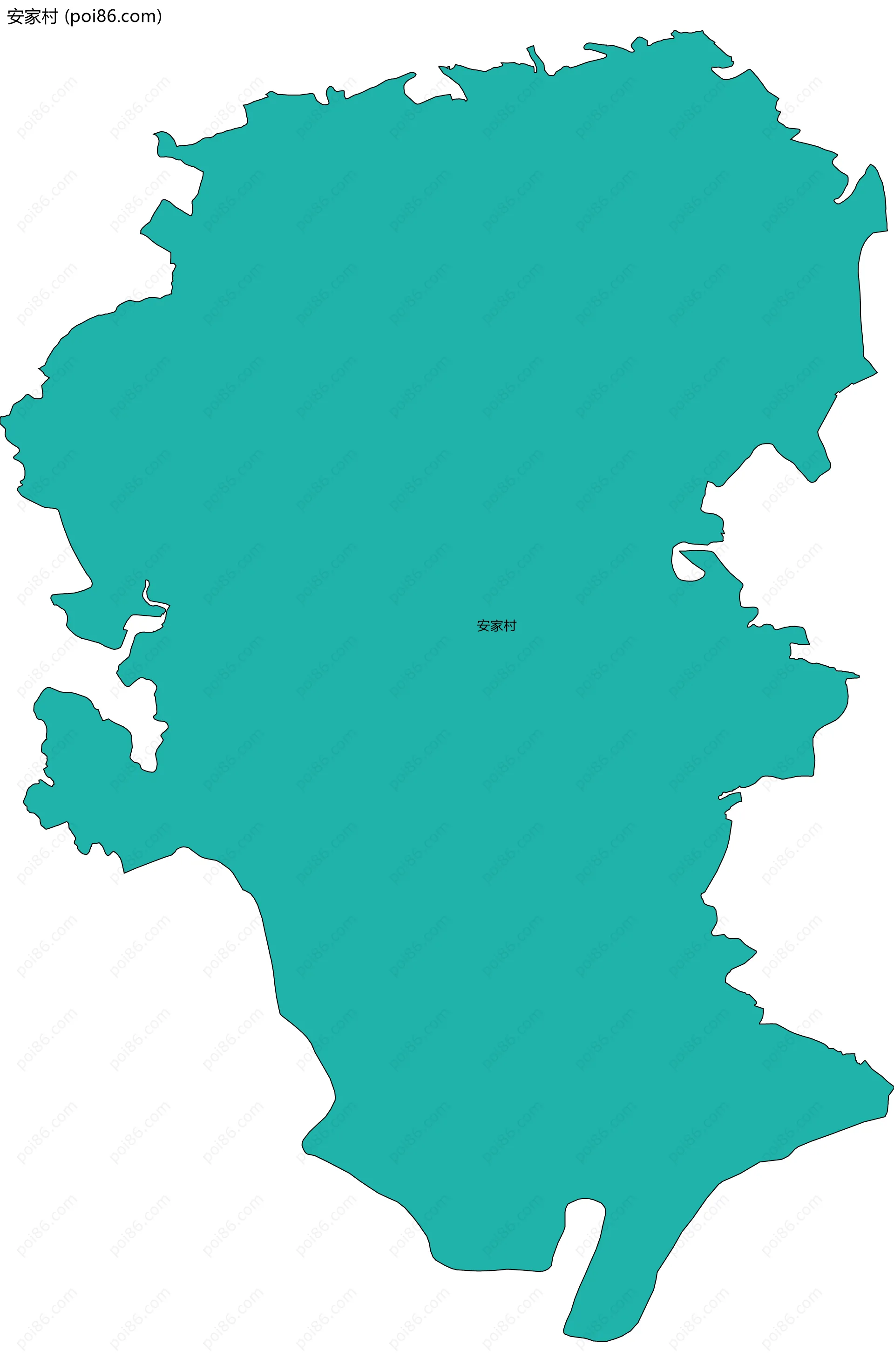 安家村边界地图