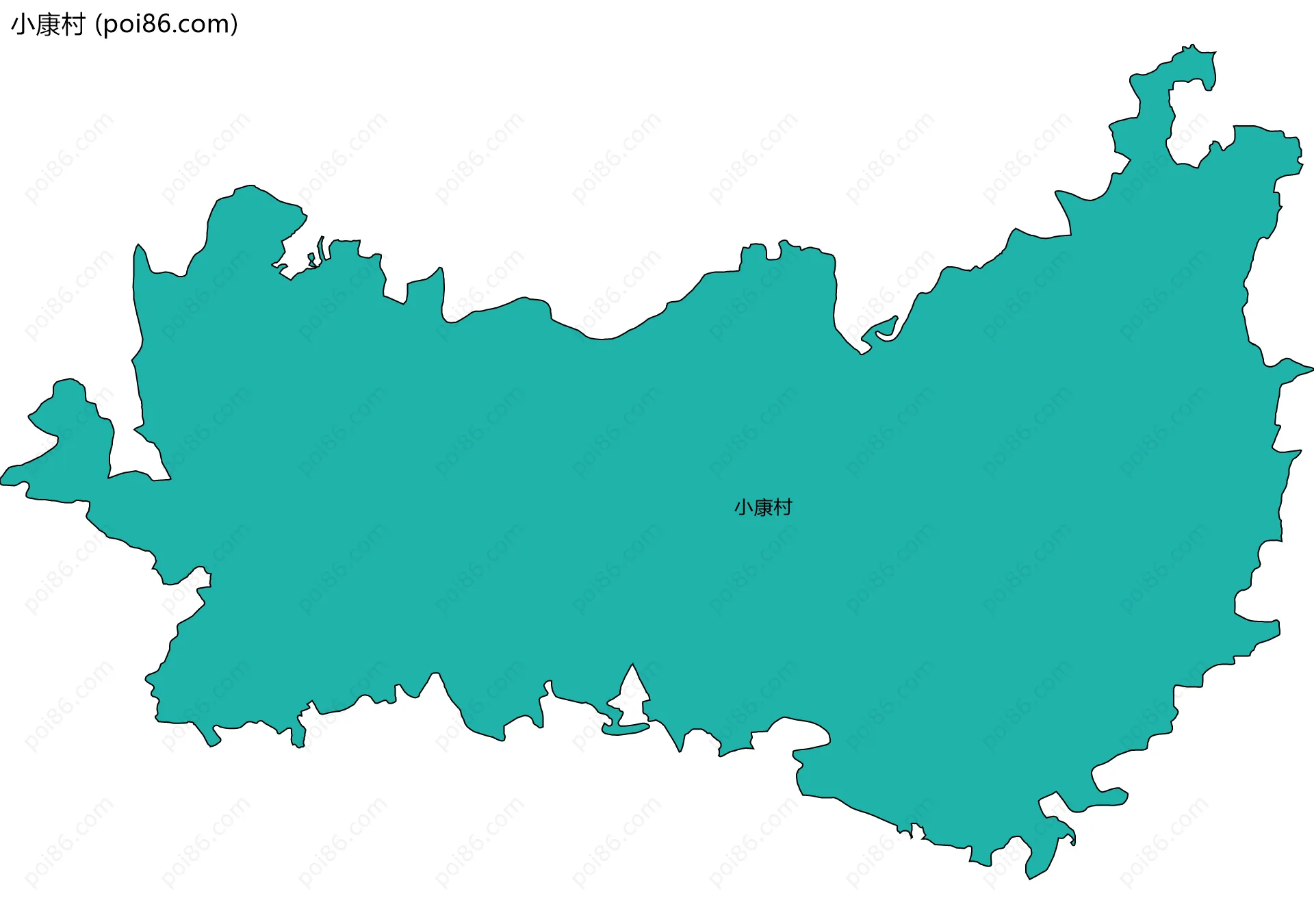 小康村边界地图