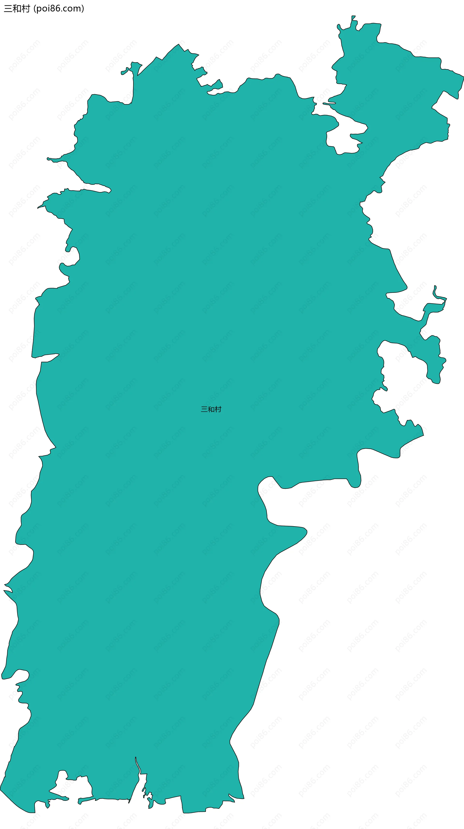 三和村边界地图