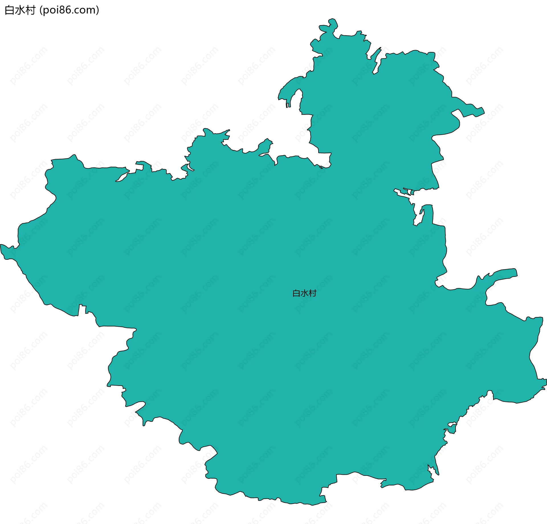 白水村边界地图