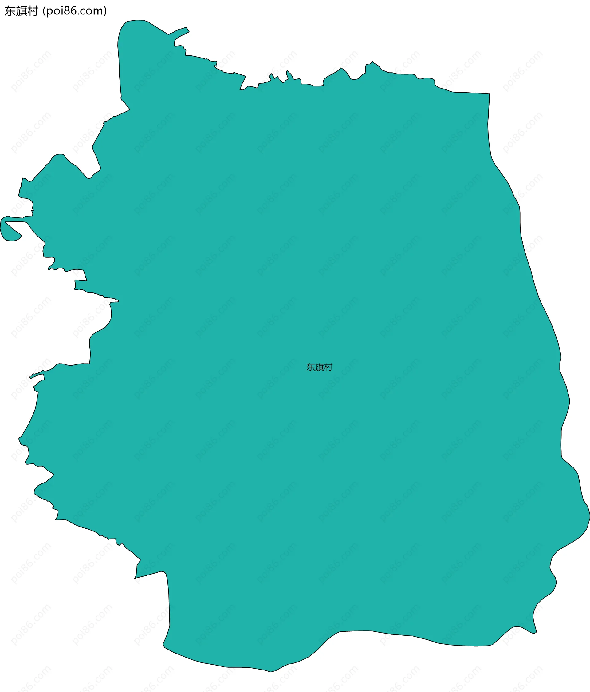 东旗村边界地图