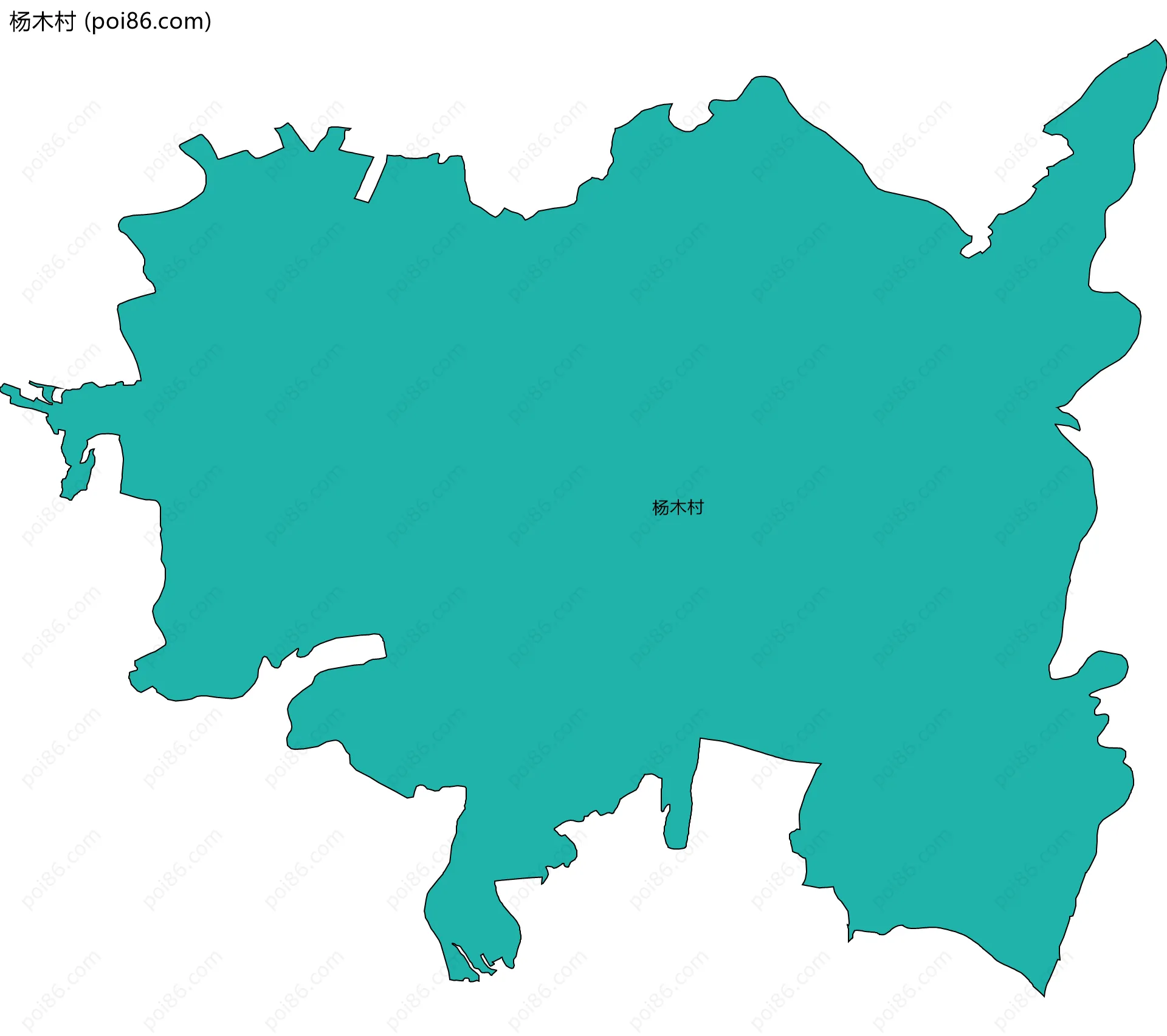 杨木村边界地图