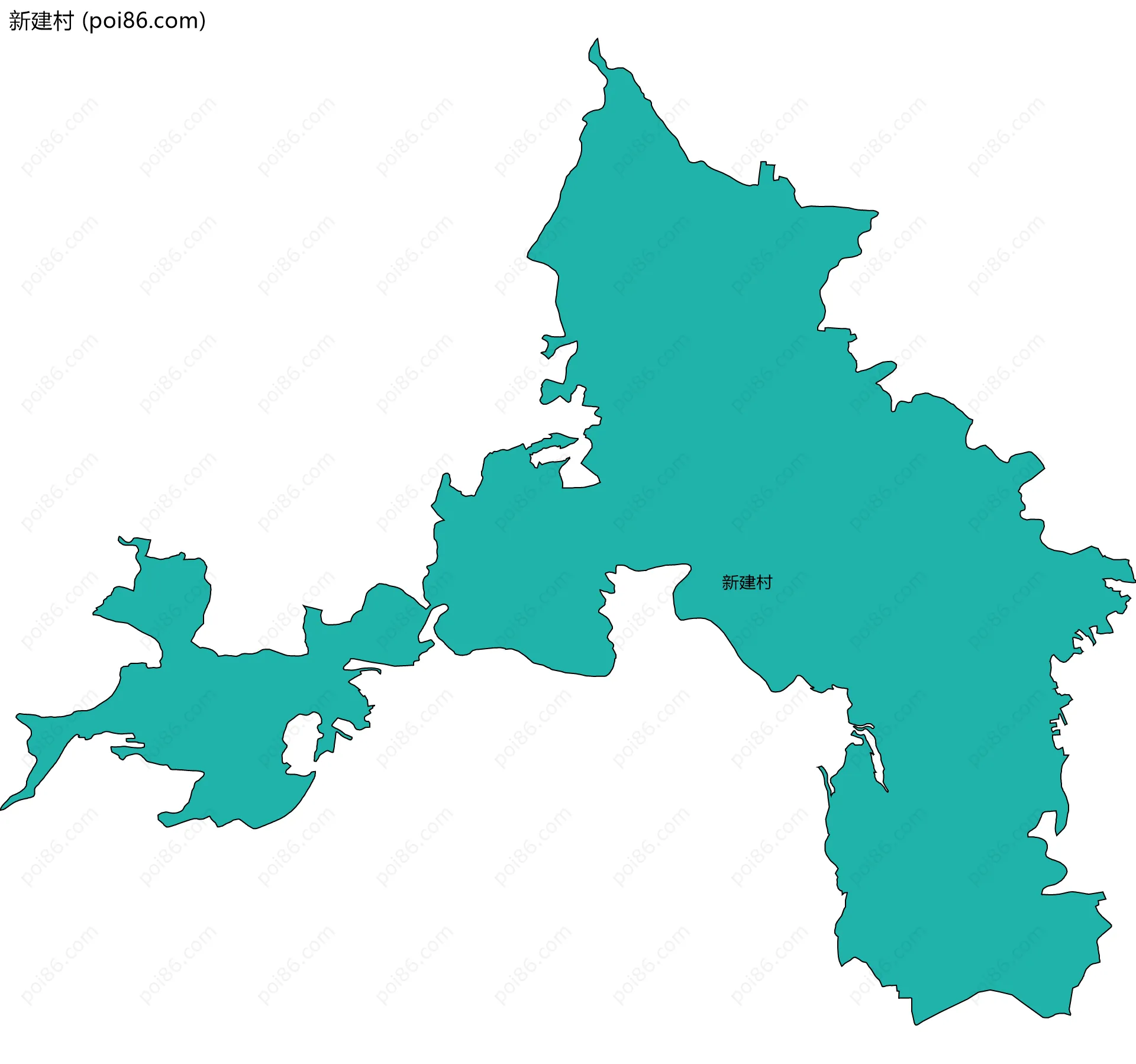 新建村边界地图