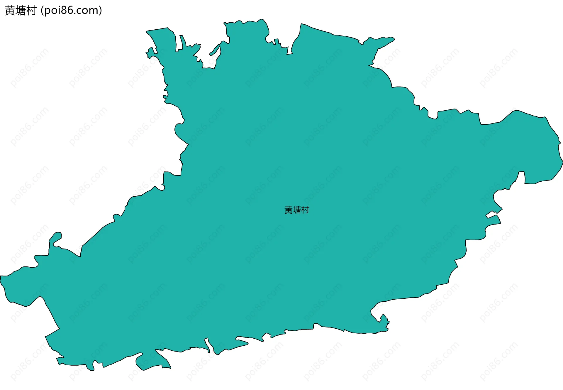 黄塘村边界地图