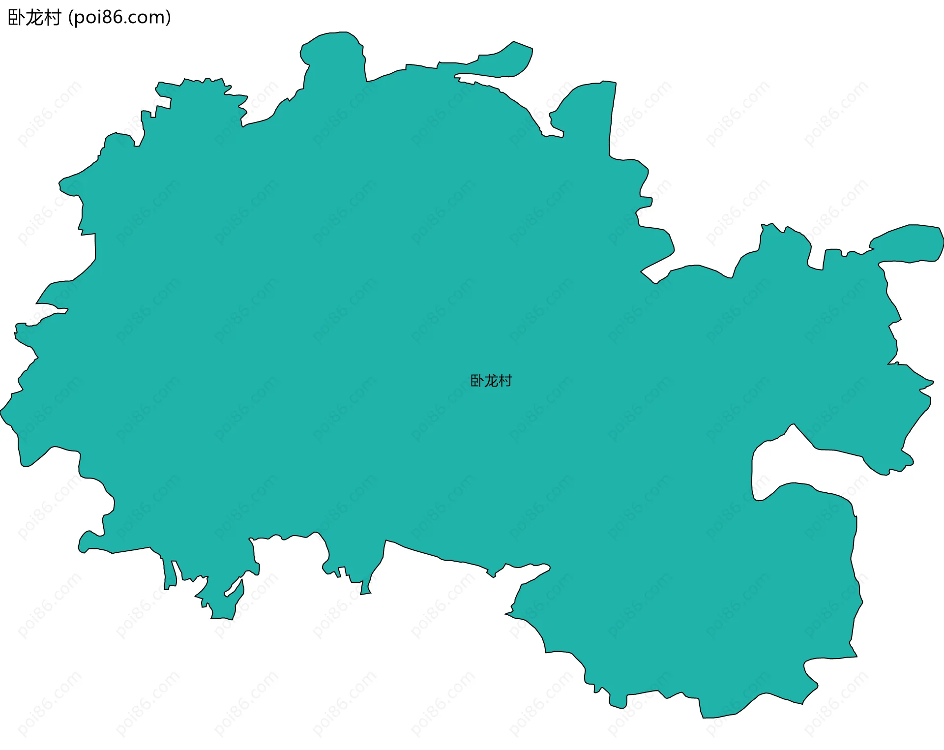 卧龙村边界地图