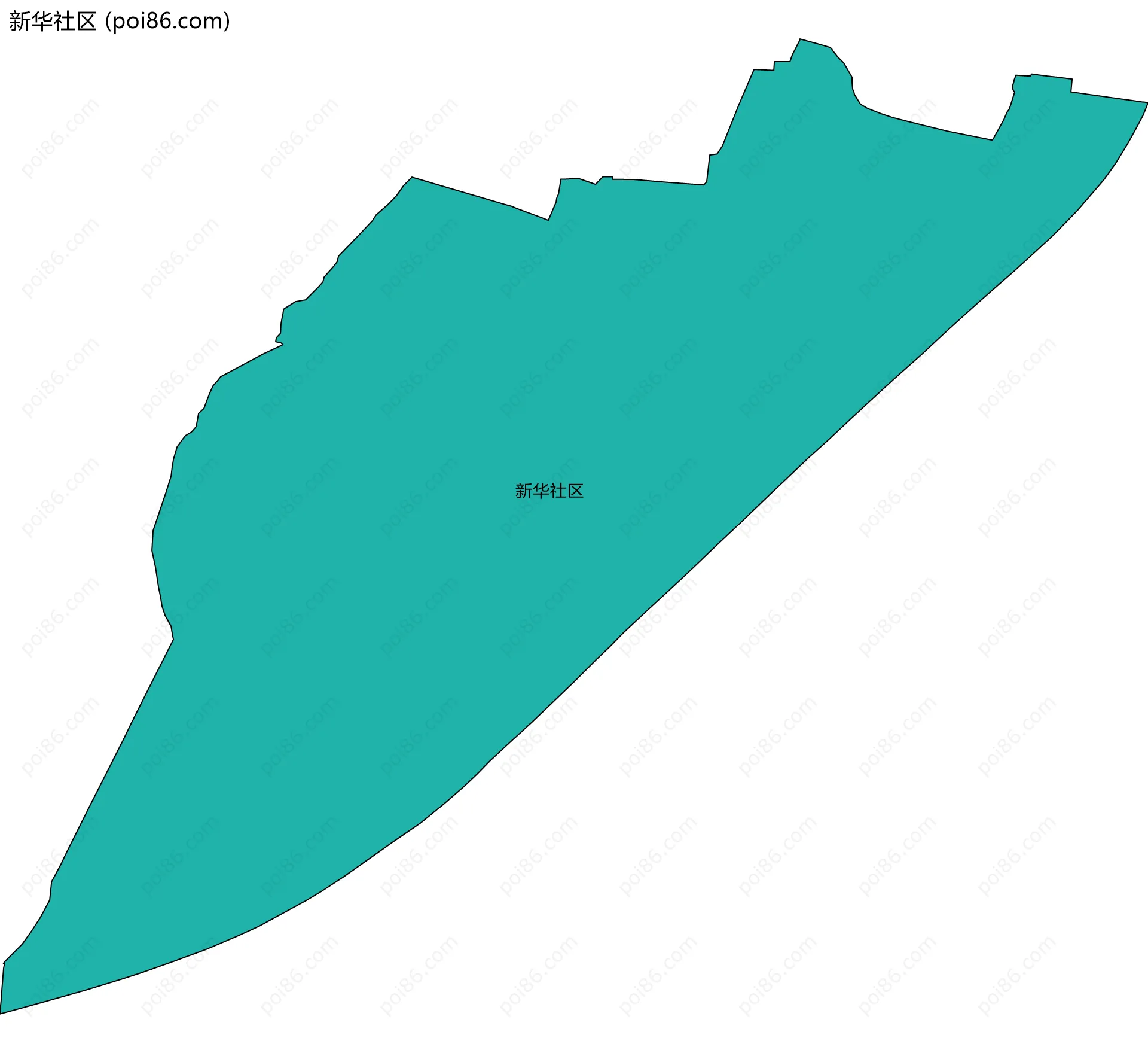 新华社区边界地图