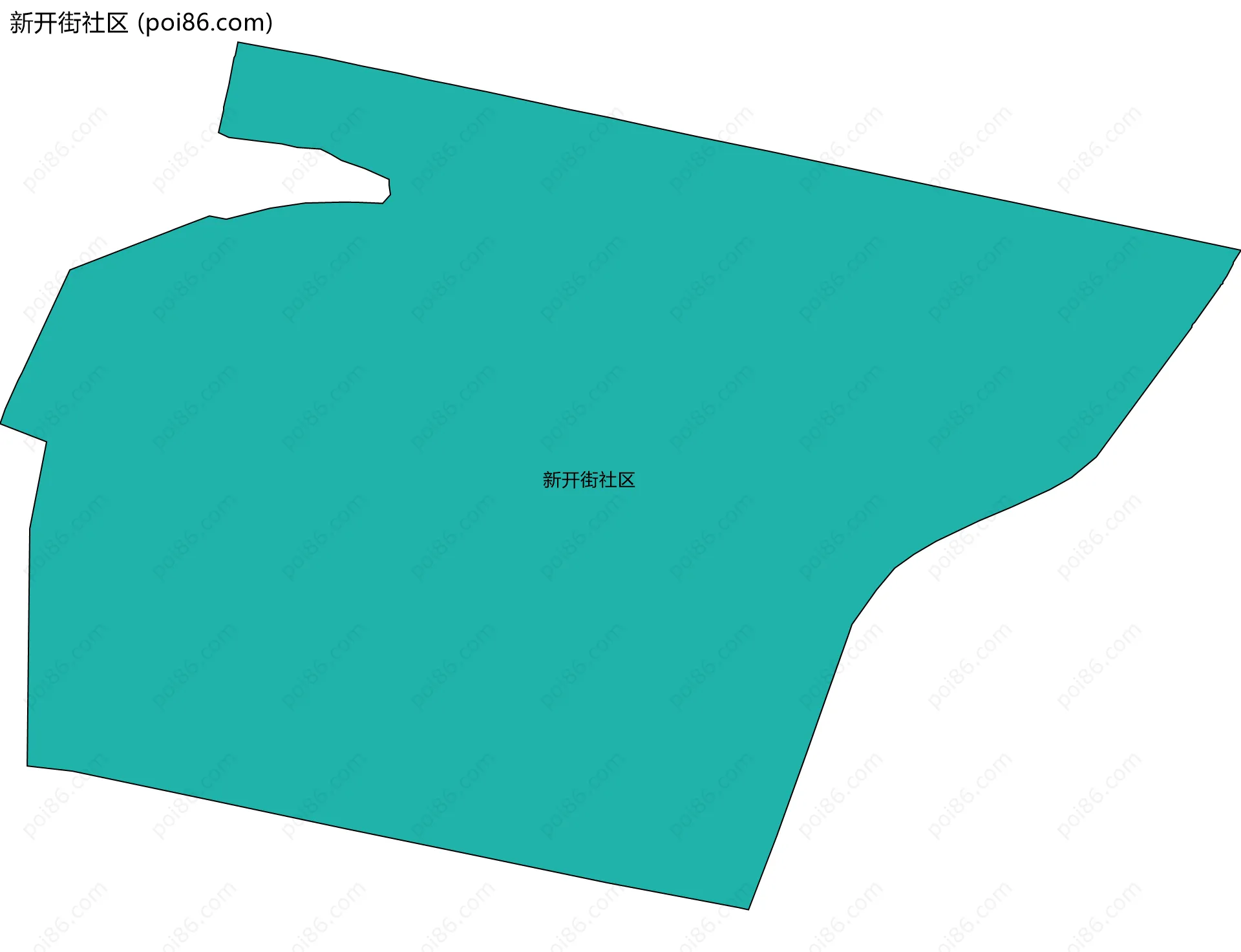 新开街社区边界地图
