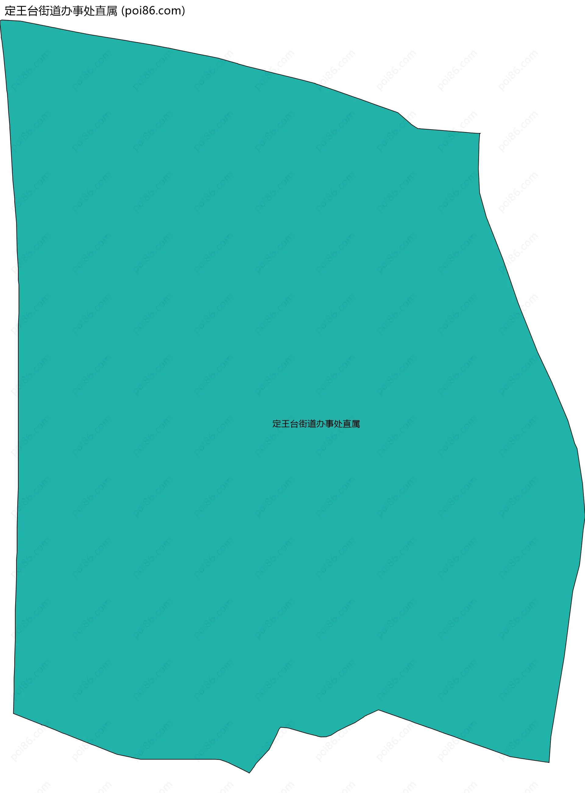 定王台街道办事处直属边界地图