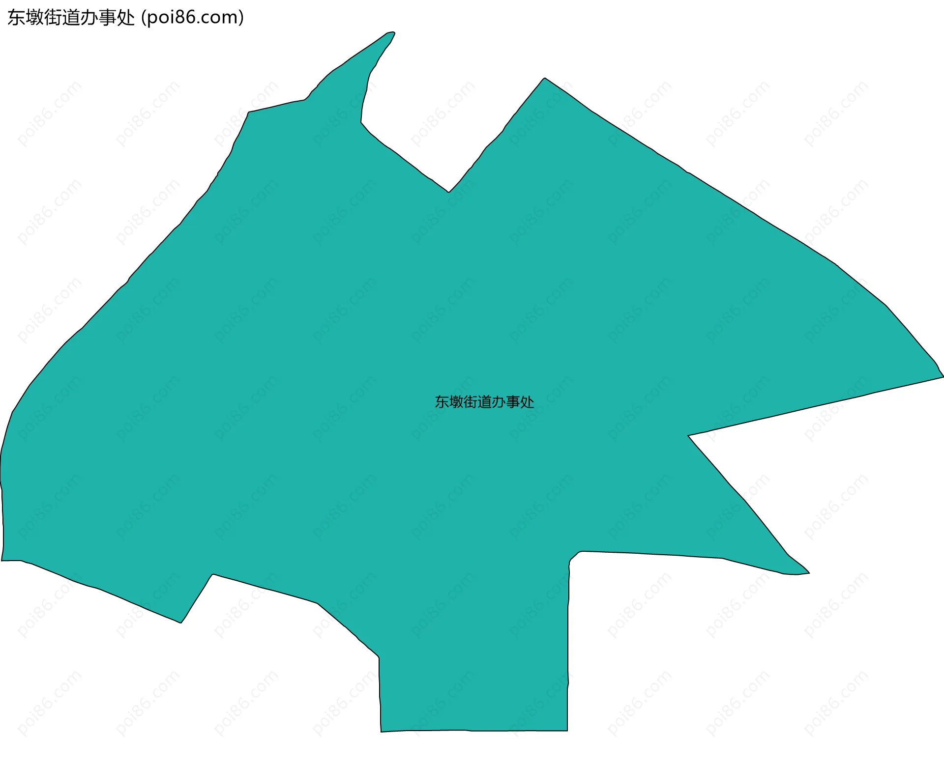 东墩街道办事处边界地图