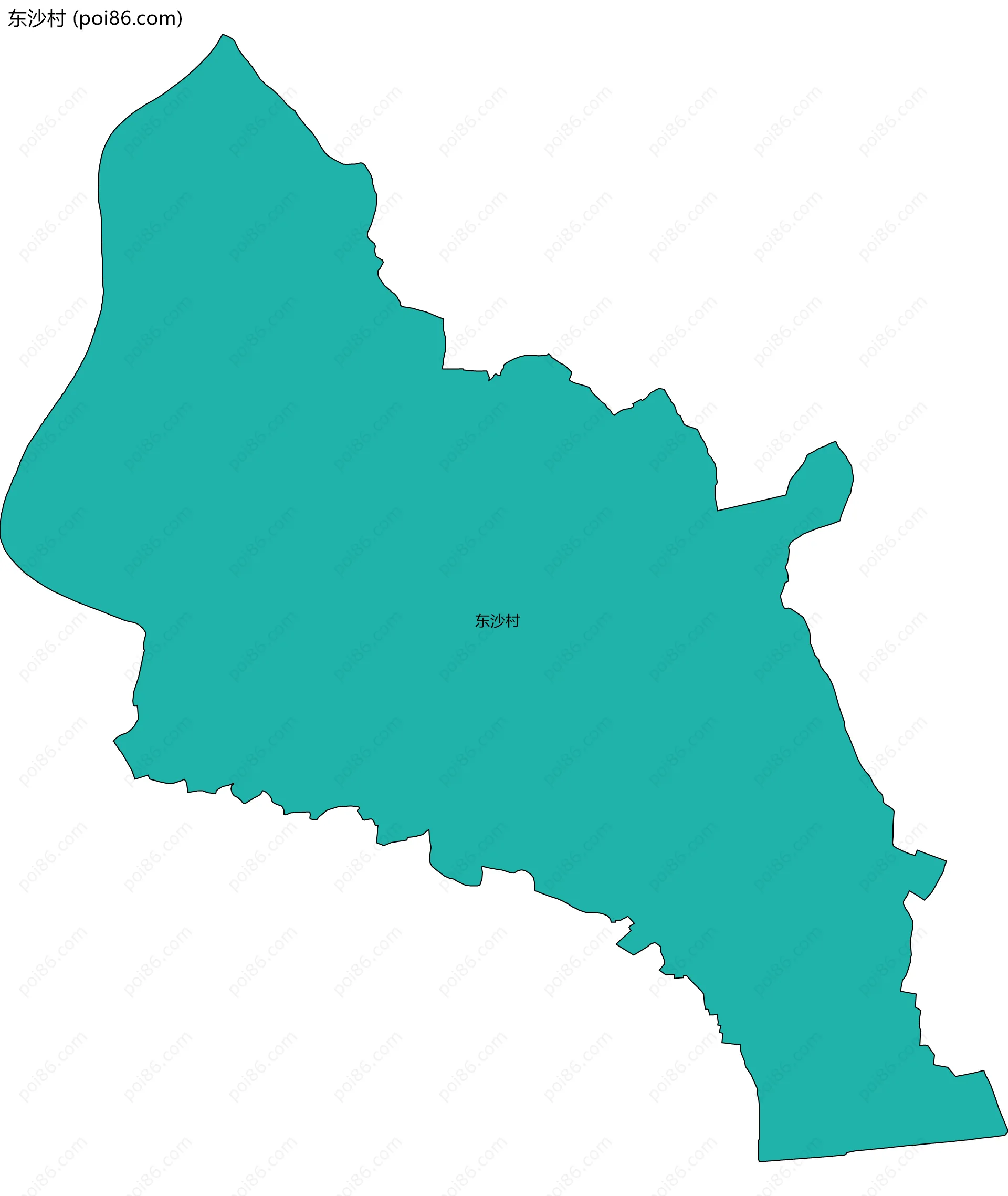 东沙村边界地图
