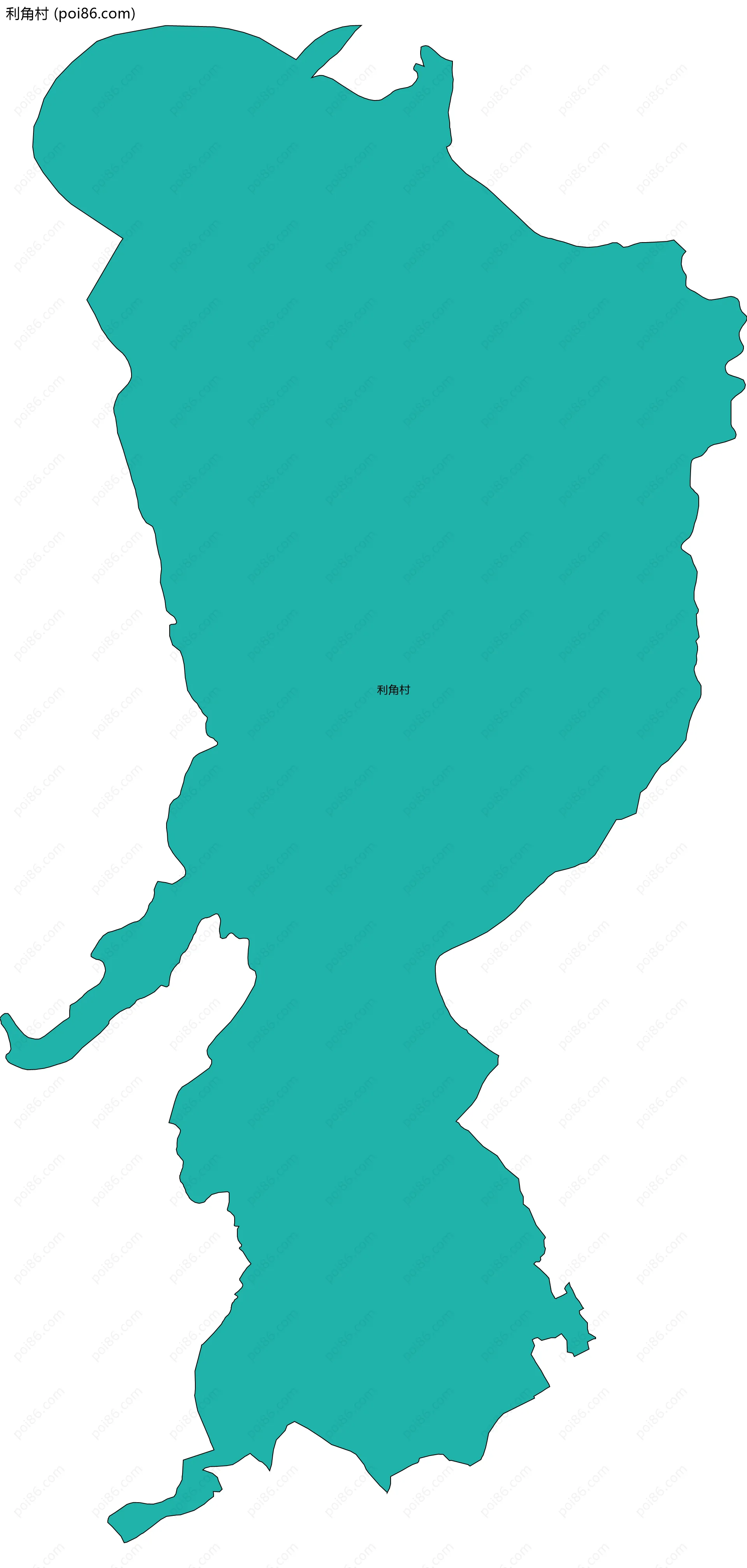 利角村边界地图