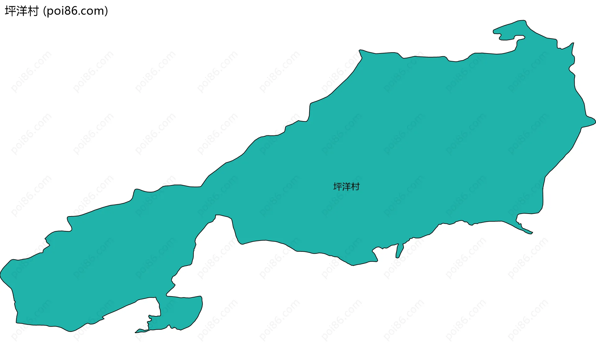 坪洋村边界地图