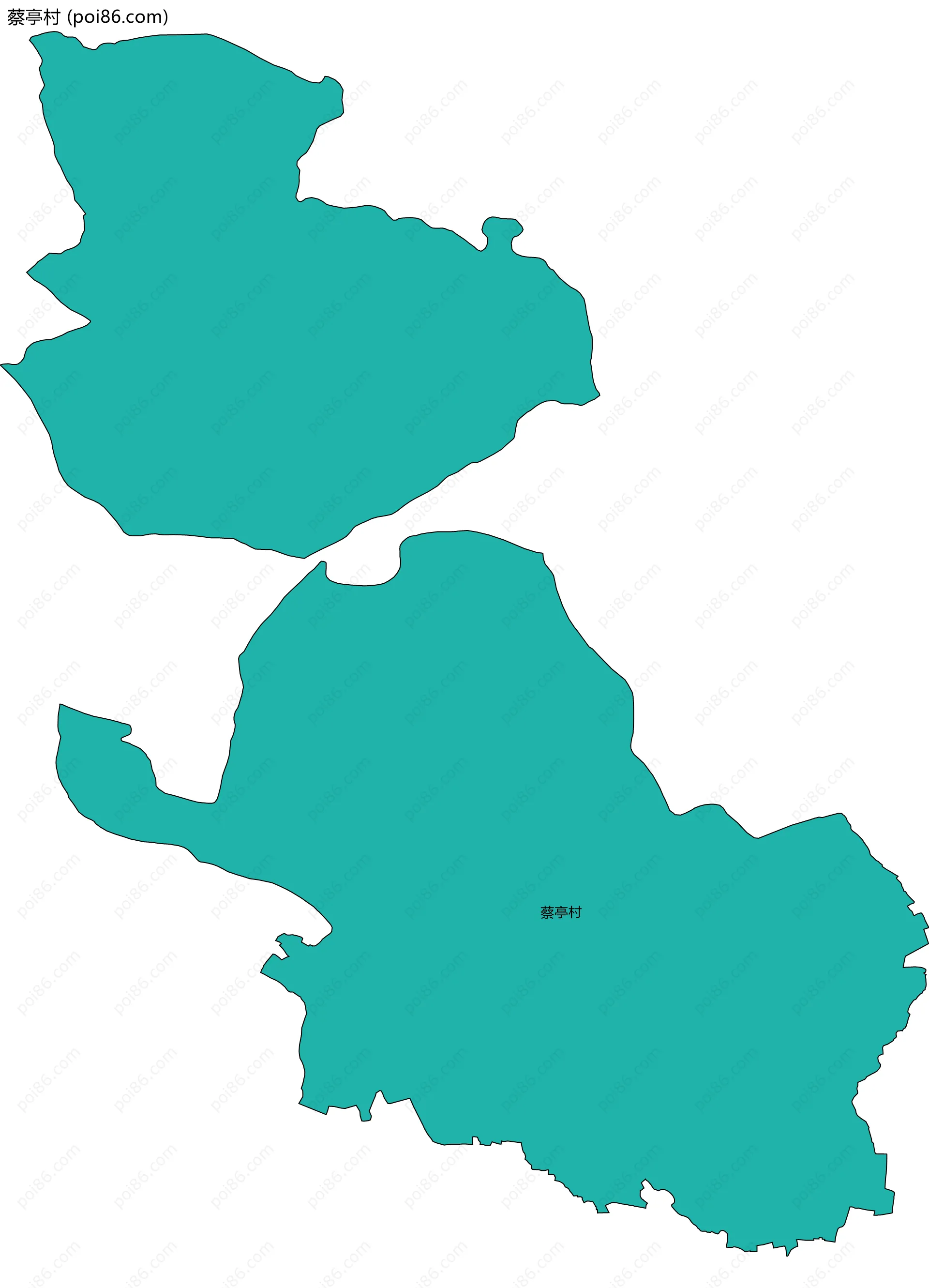 蔡亭村边界地图