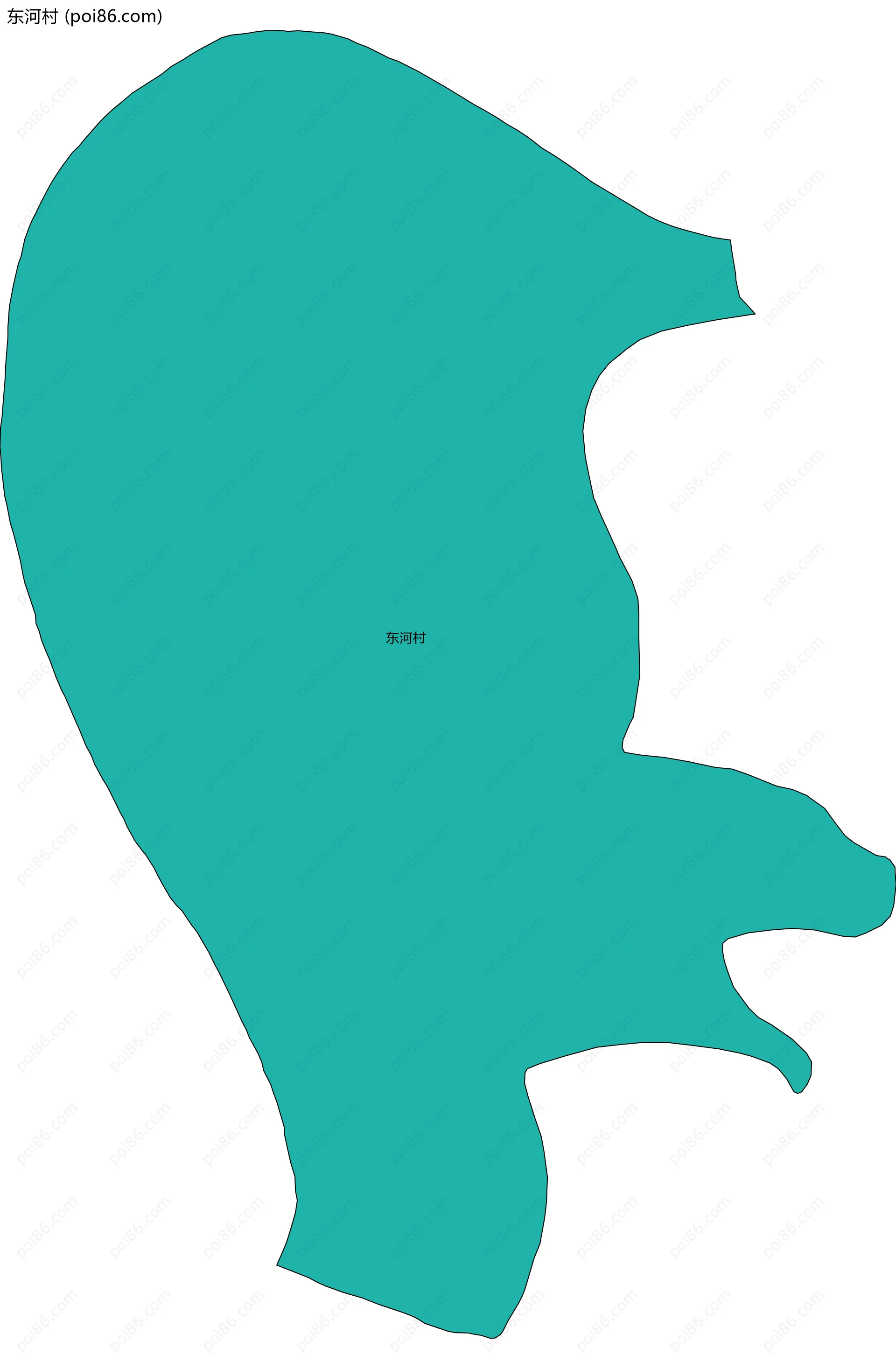 东河村边界地图