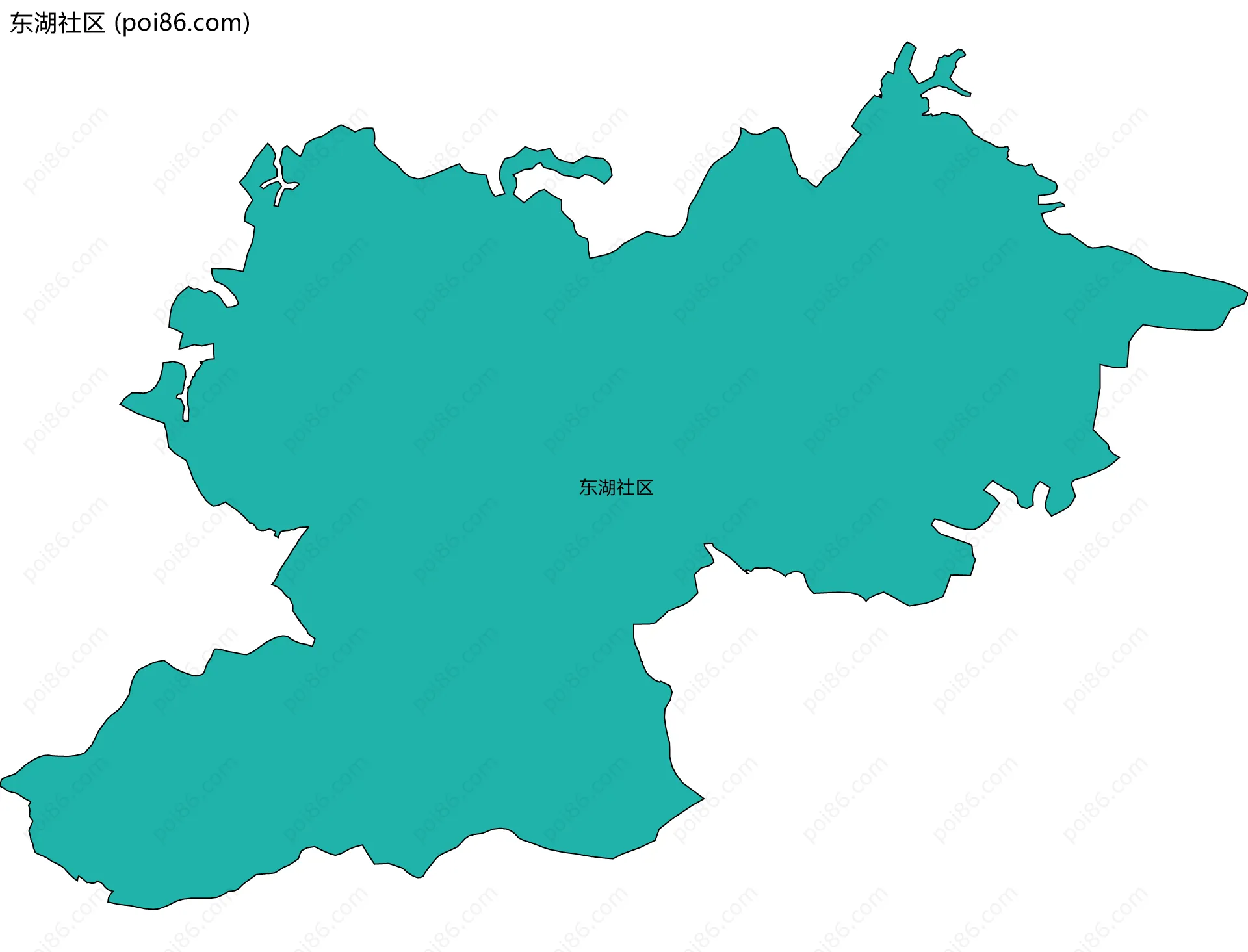 东湖社区边界地图